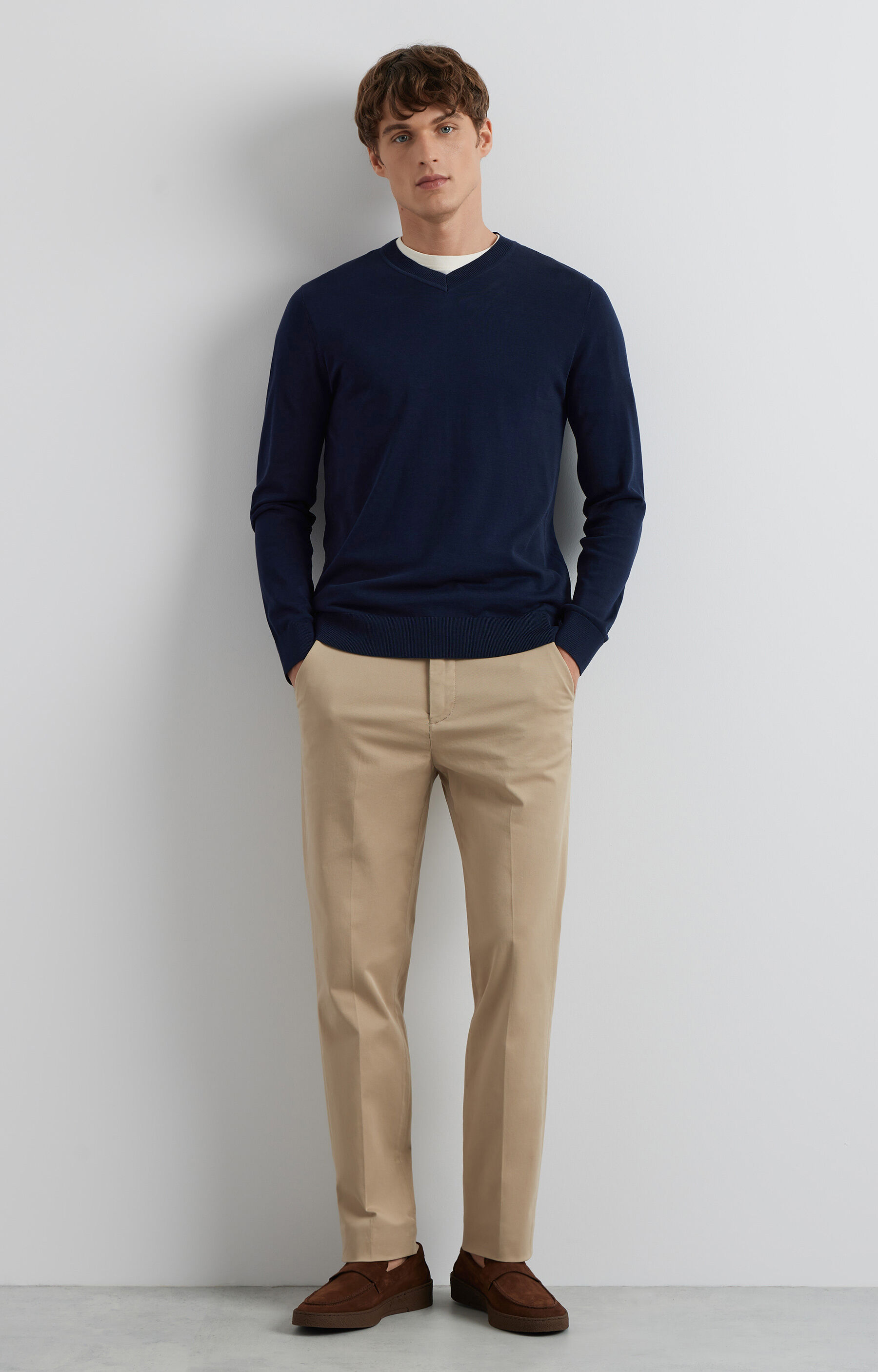 Sweter v-neck - 5