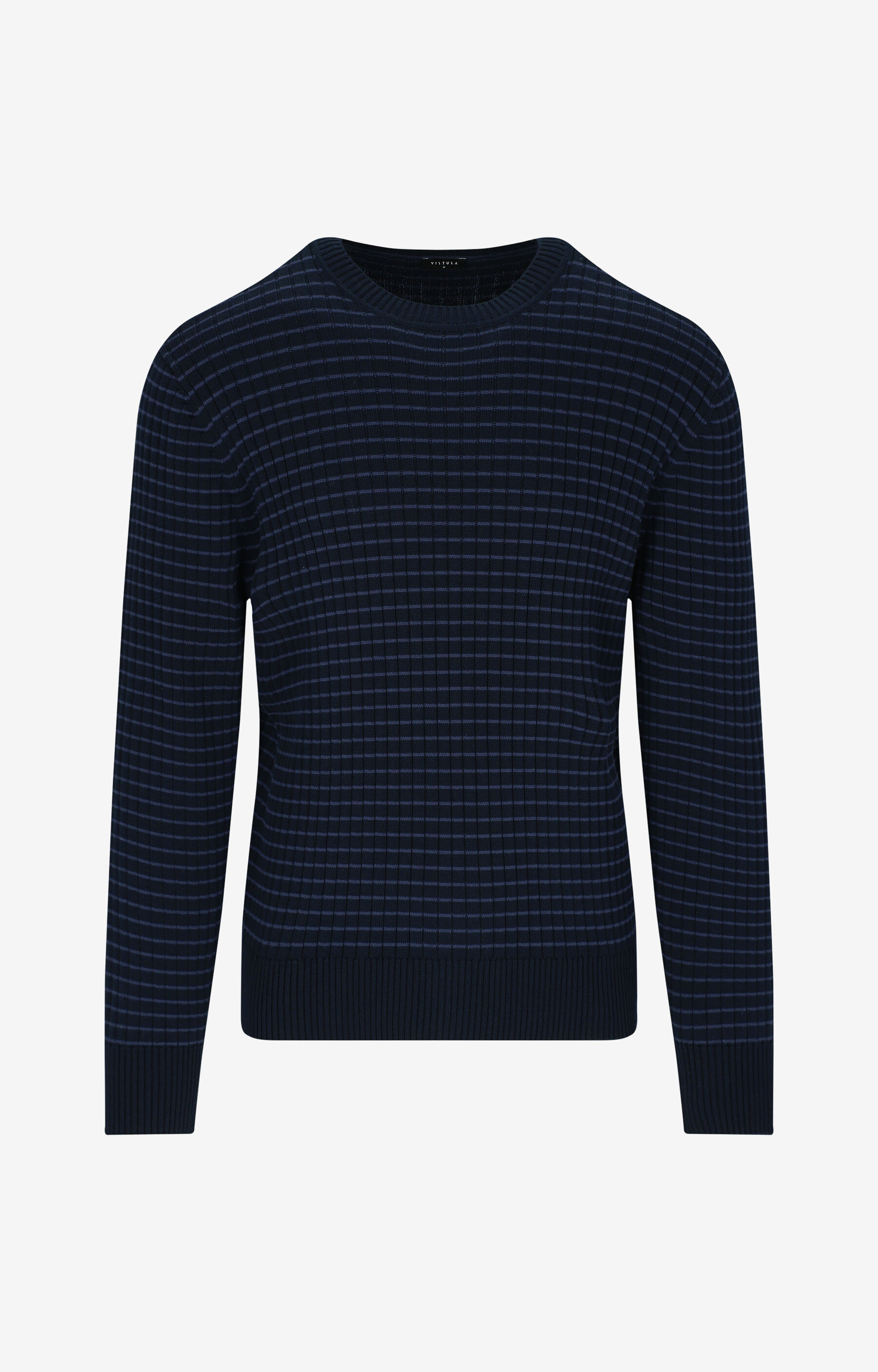 Prążkowany sweter round neck - 2