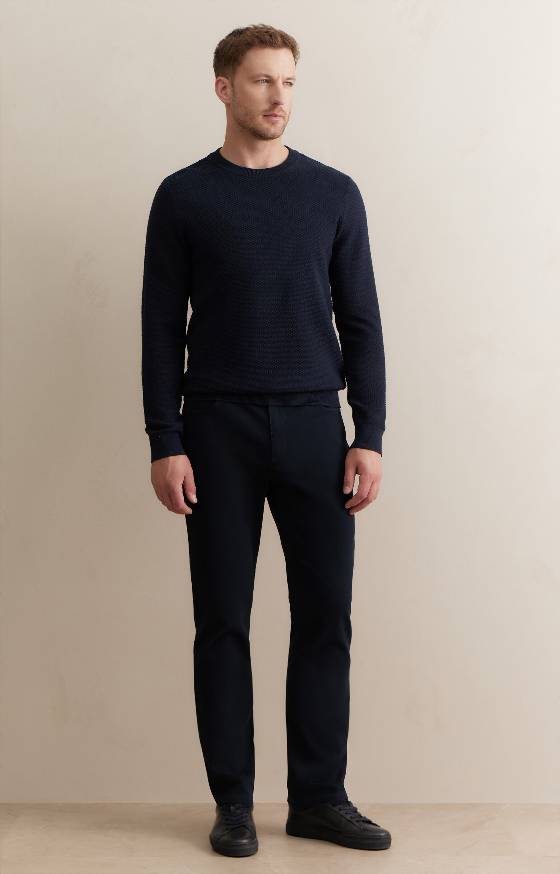 Strukturalny sweter round neck - 5