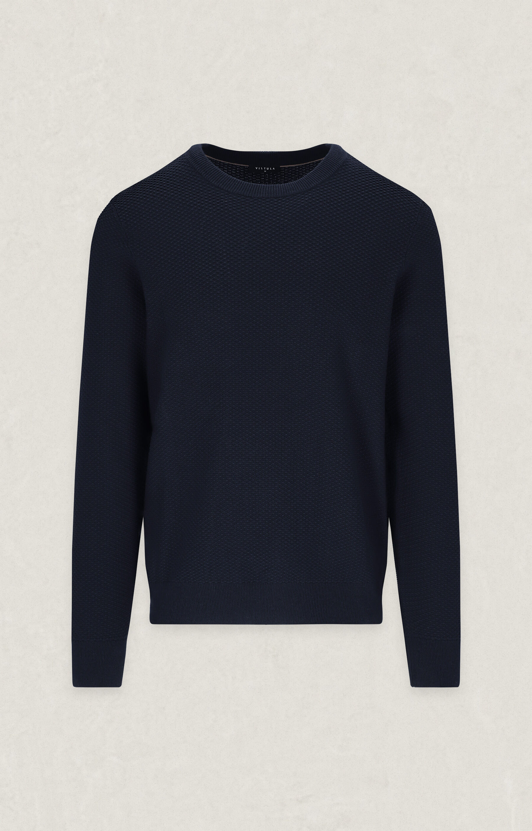 Strukturalny sweter round neck - 2