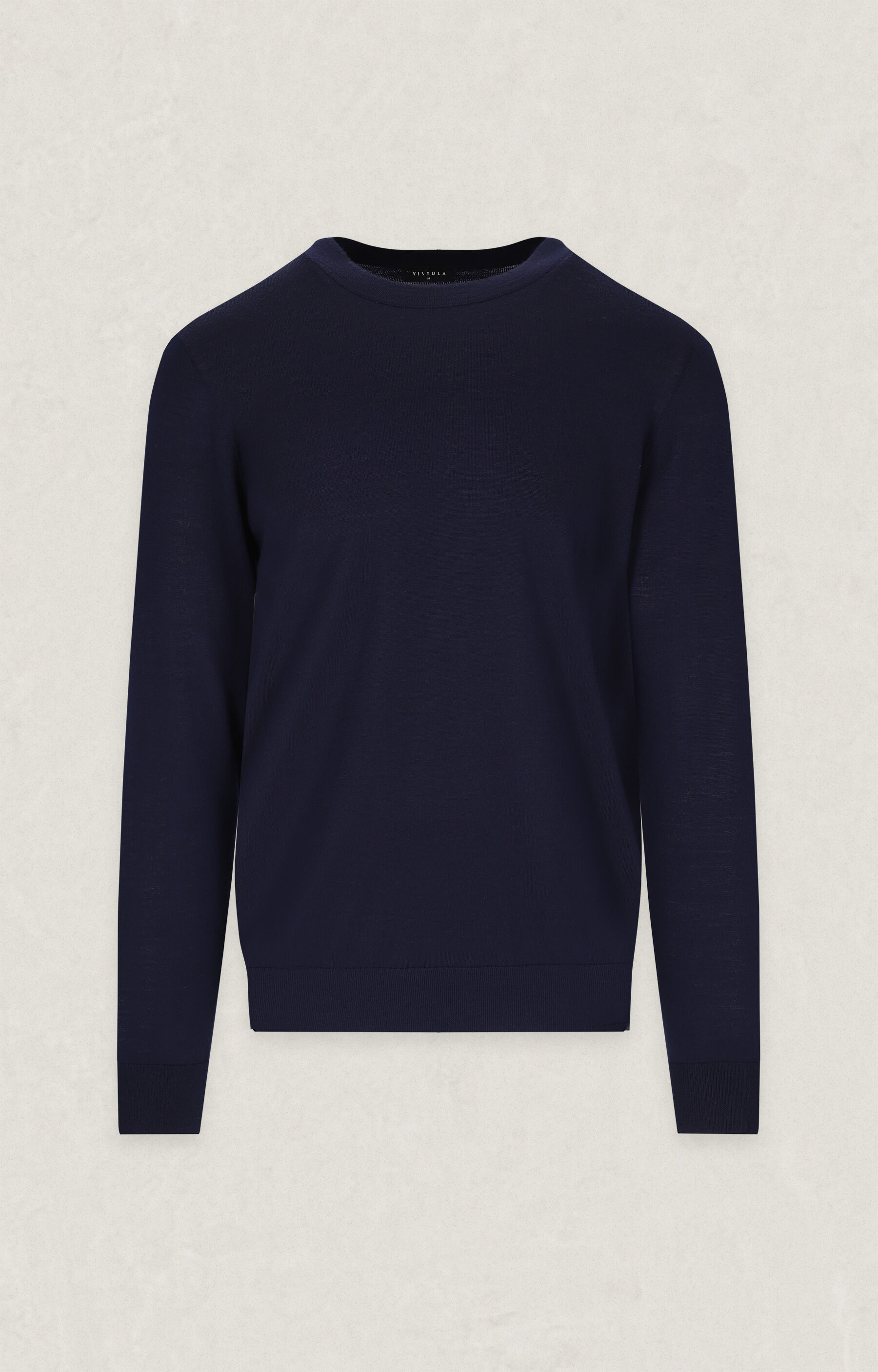 Gładki sweter round neck - 2