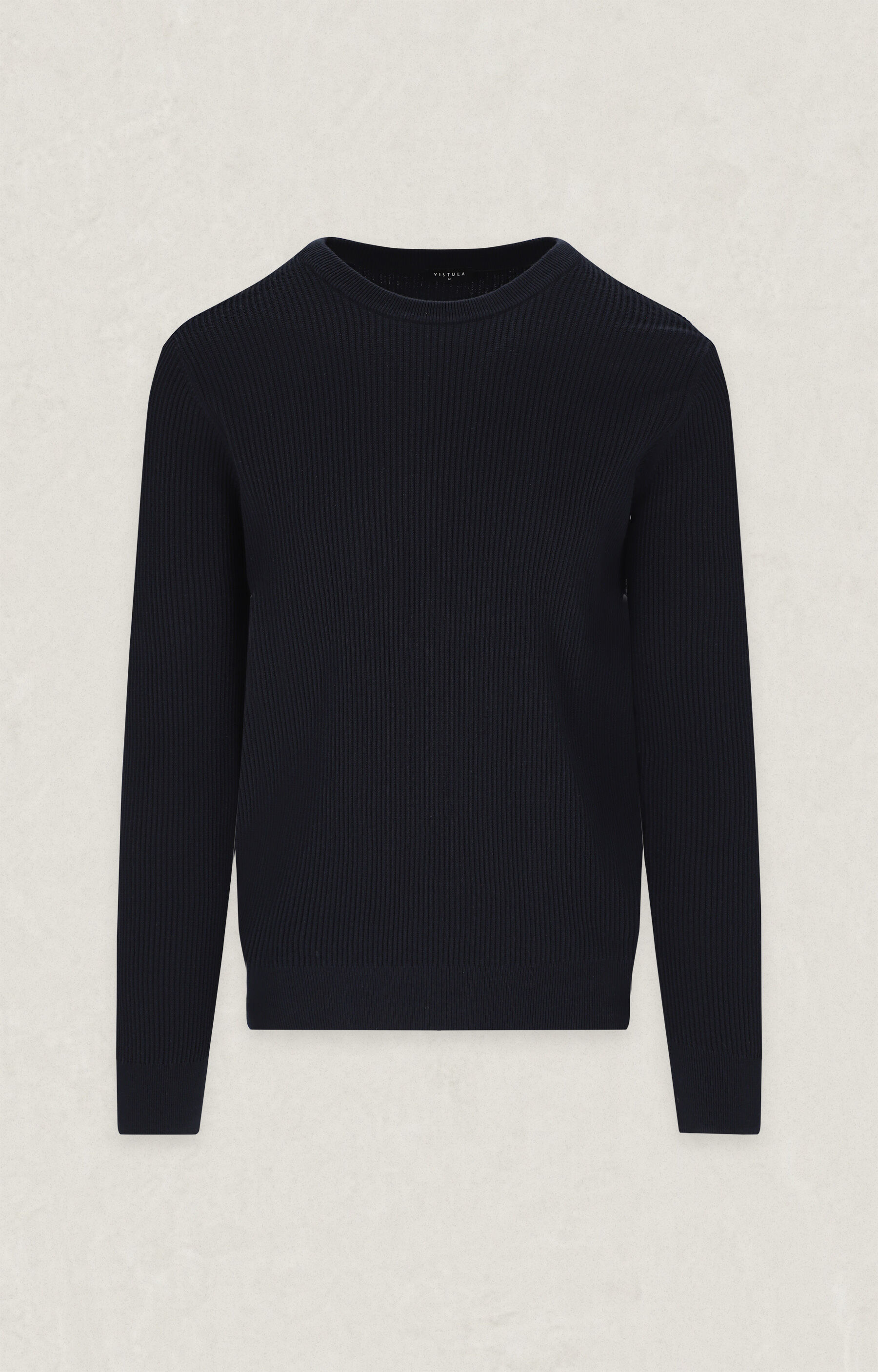 Sweter round neck w prążek - 3