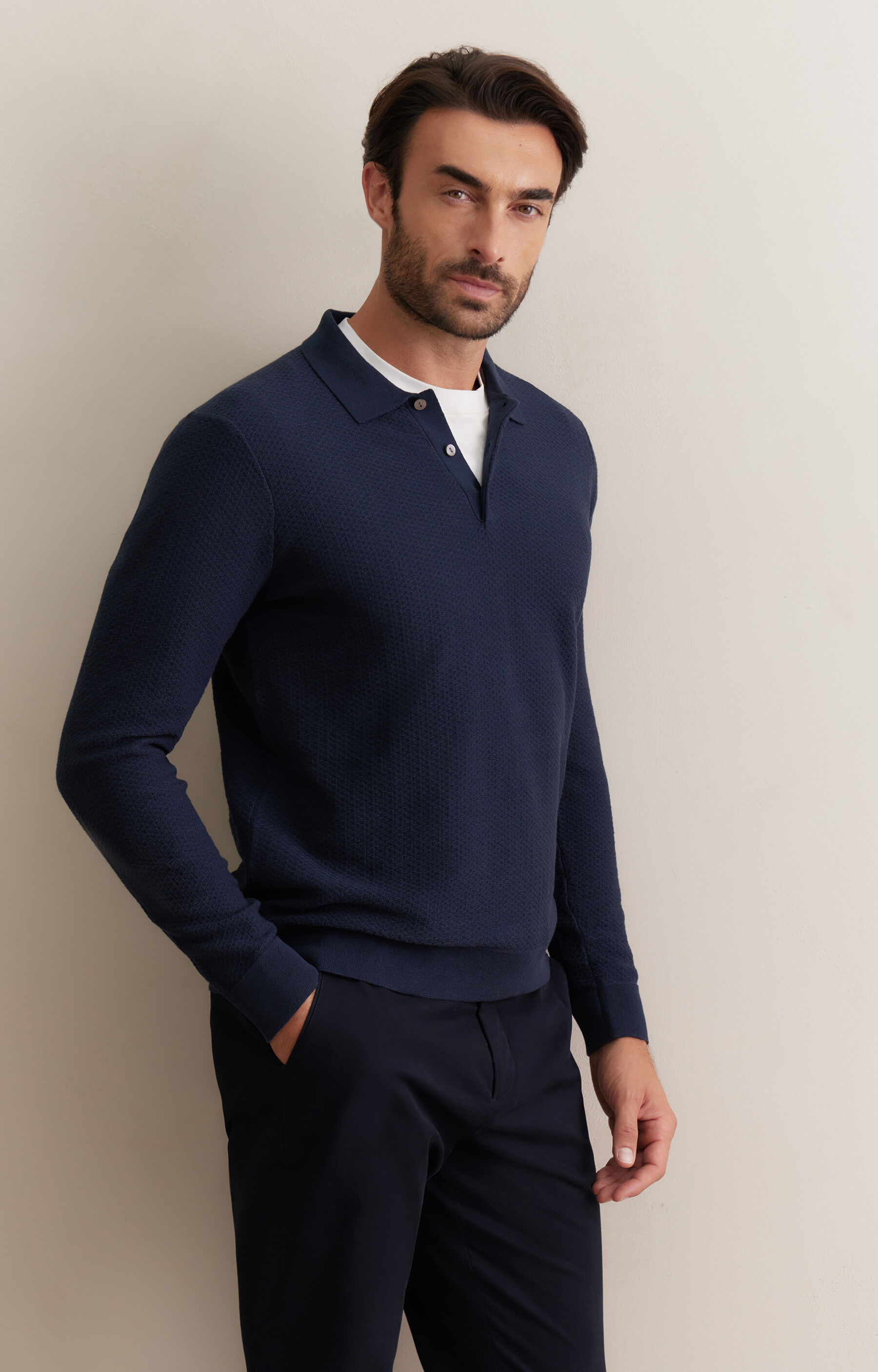 Bawełniany sweter polo