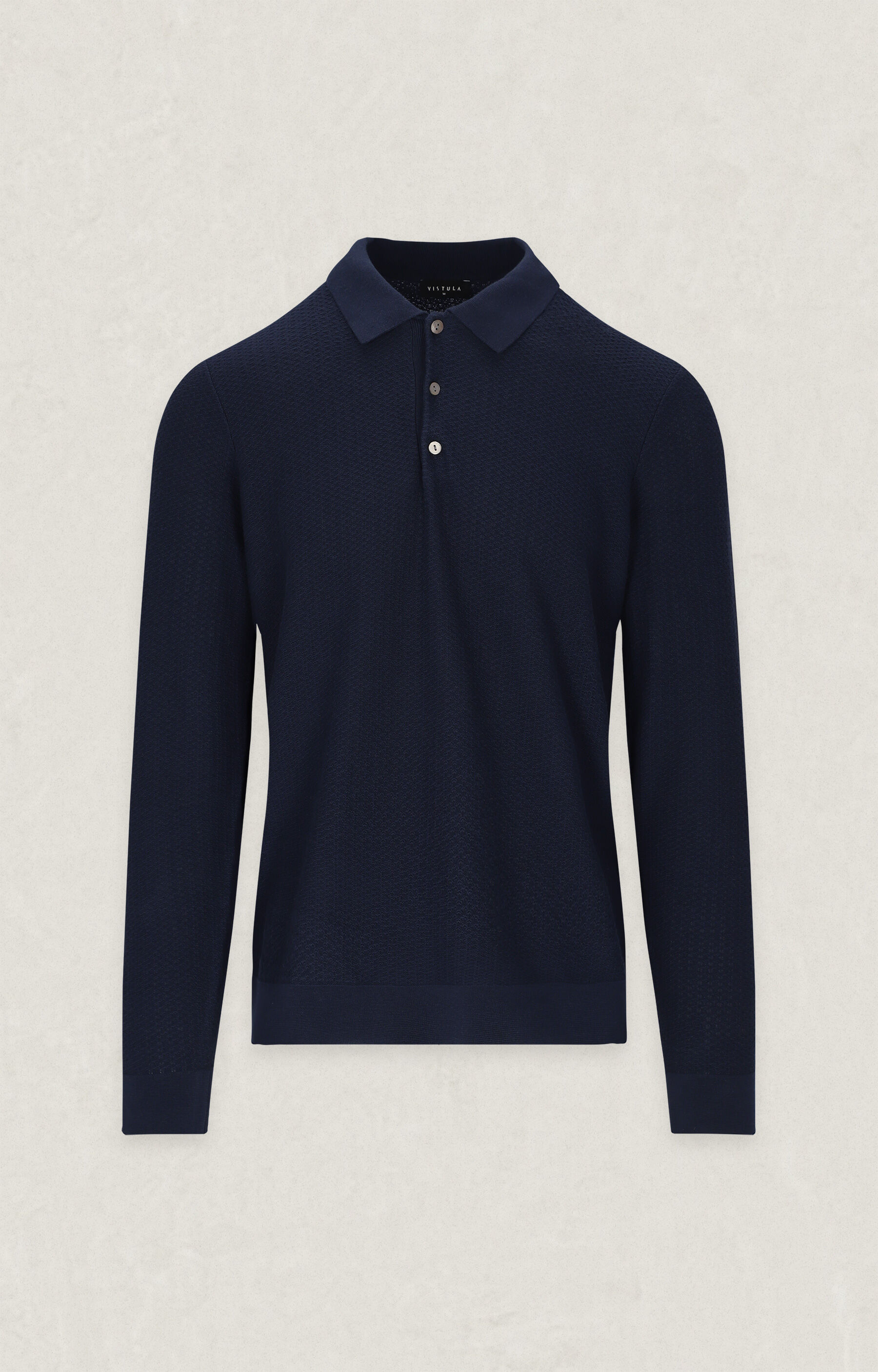 Bawełniany sweter polo - 2