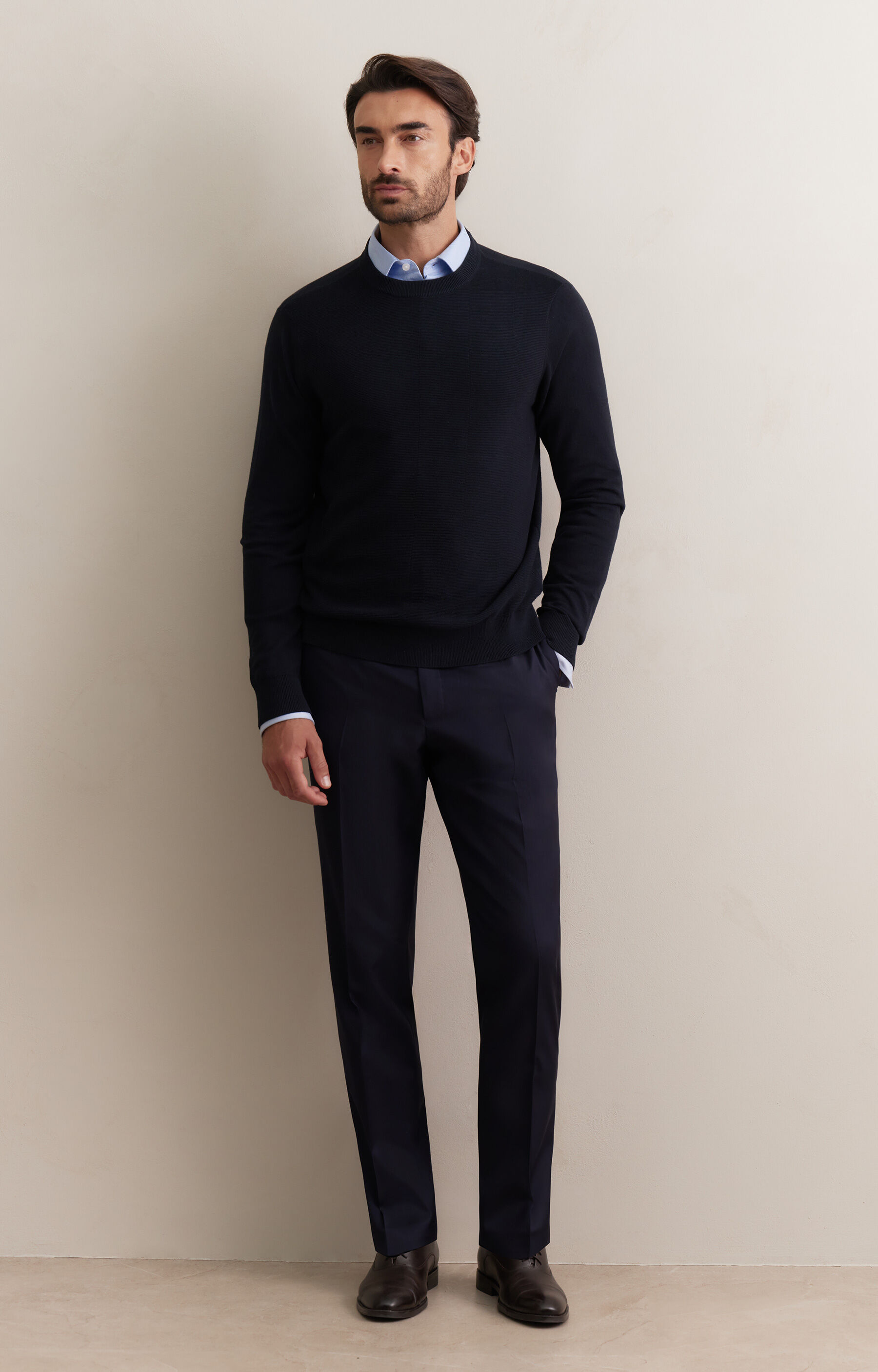 Bawełniany sweter w mikrowzór - 4