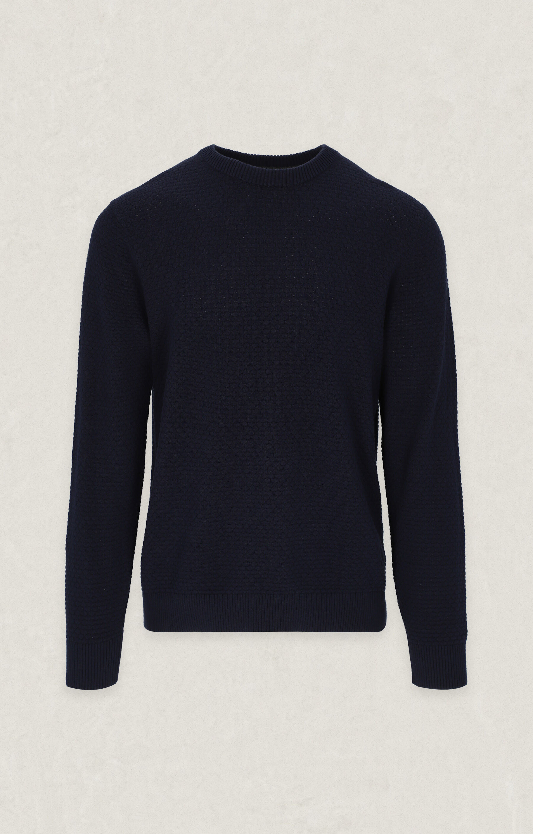 Geometryczny sweter round neck - 2