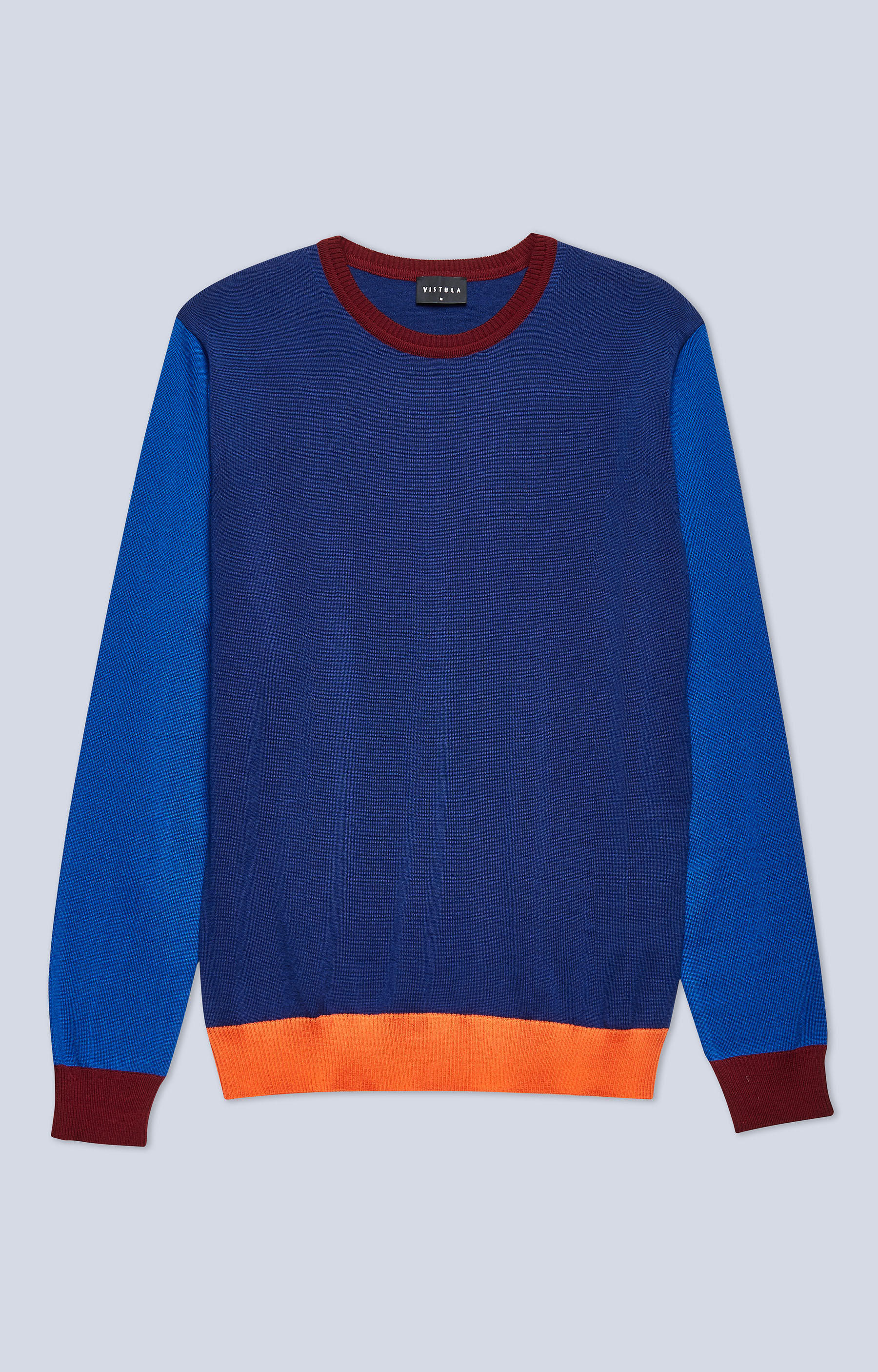 Lekki, wełniany sweter typu round-neck - 4