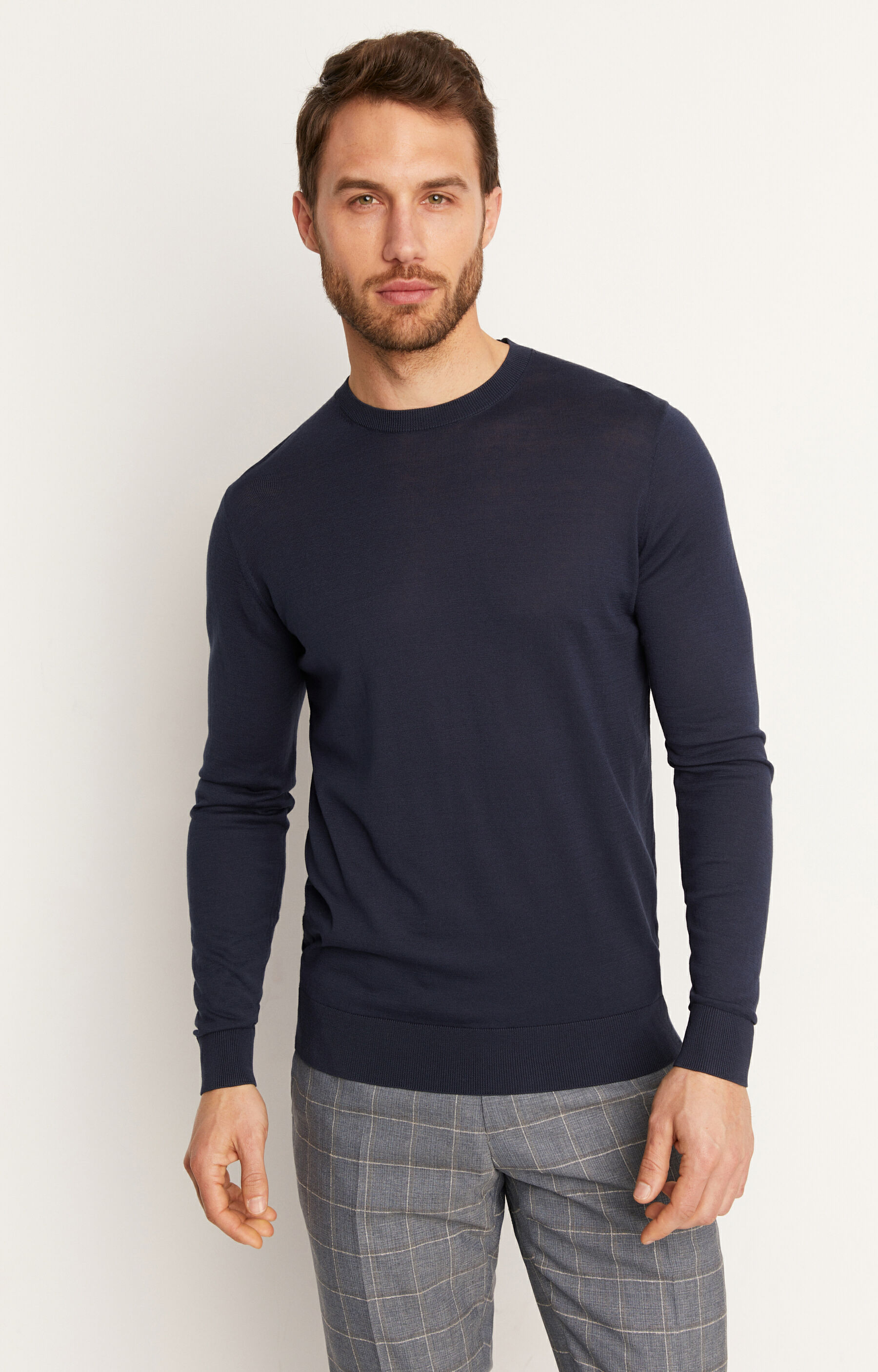 Lekki sweter typu round-neck - 3