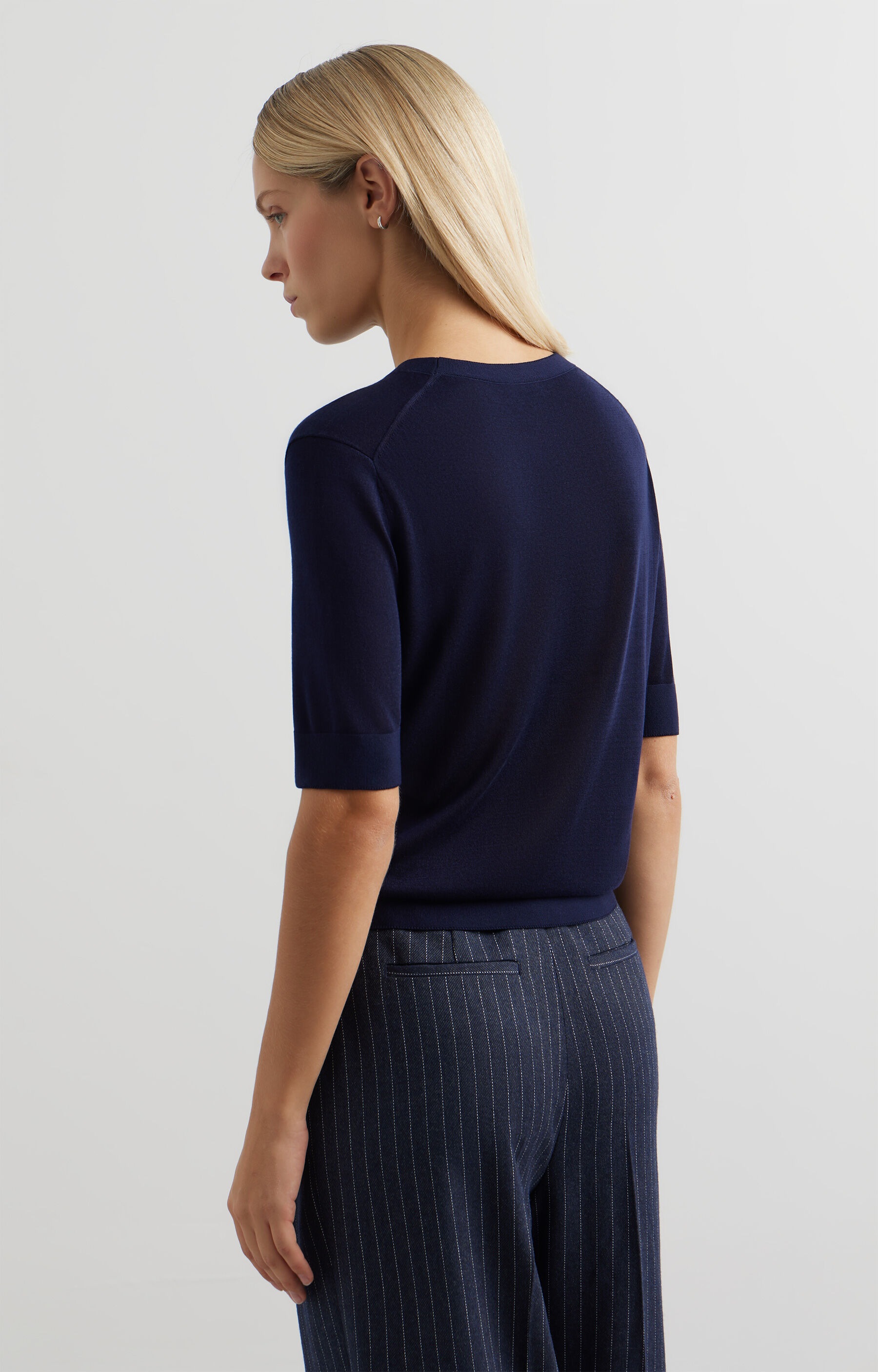 T-shirt swetrowy slim - 3