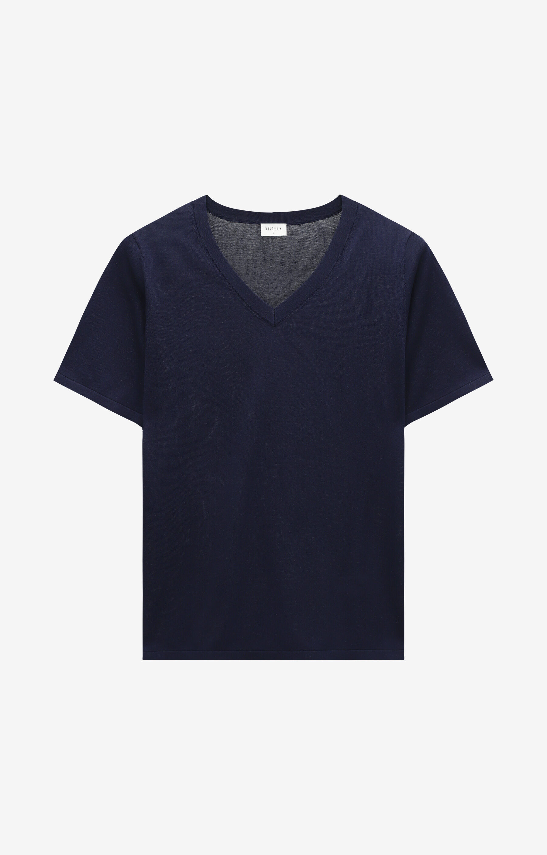 Swetrowy t-shirt v-neck - 2