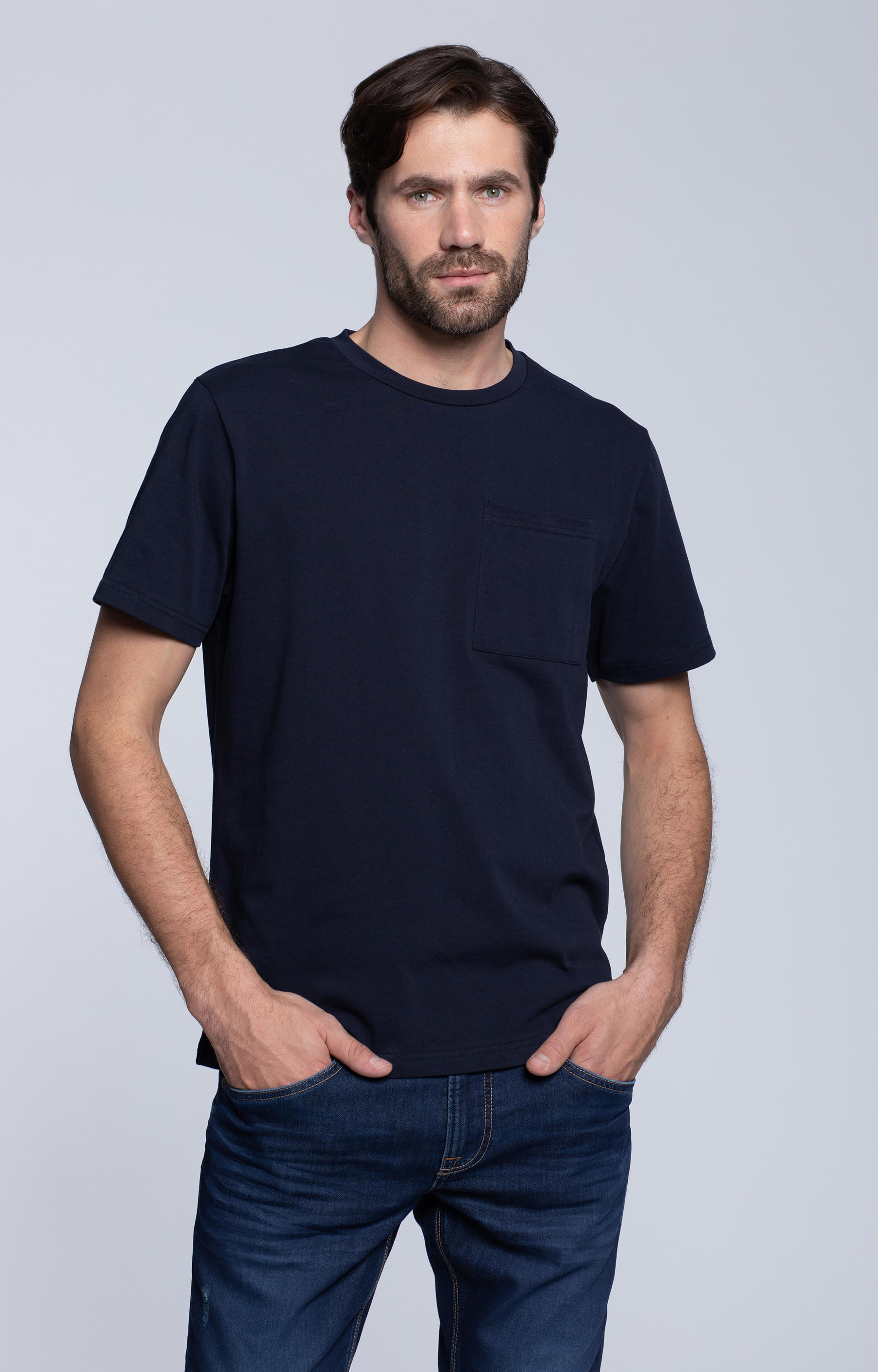 T-shirt z bawełny organicznej, z kieszonką - 2