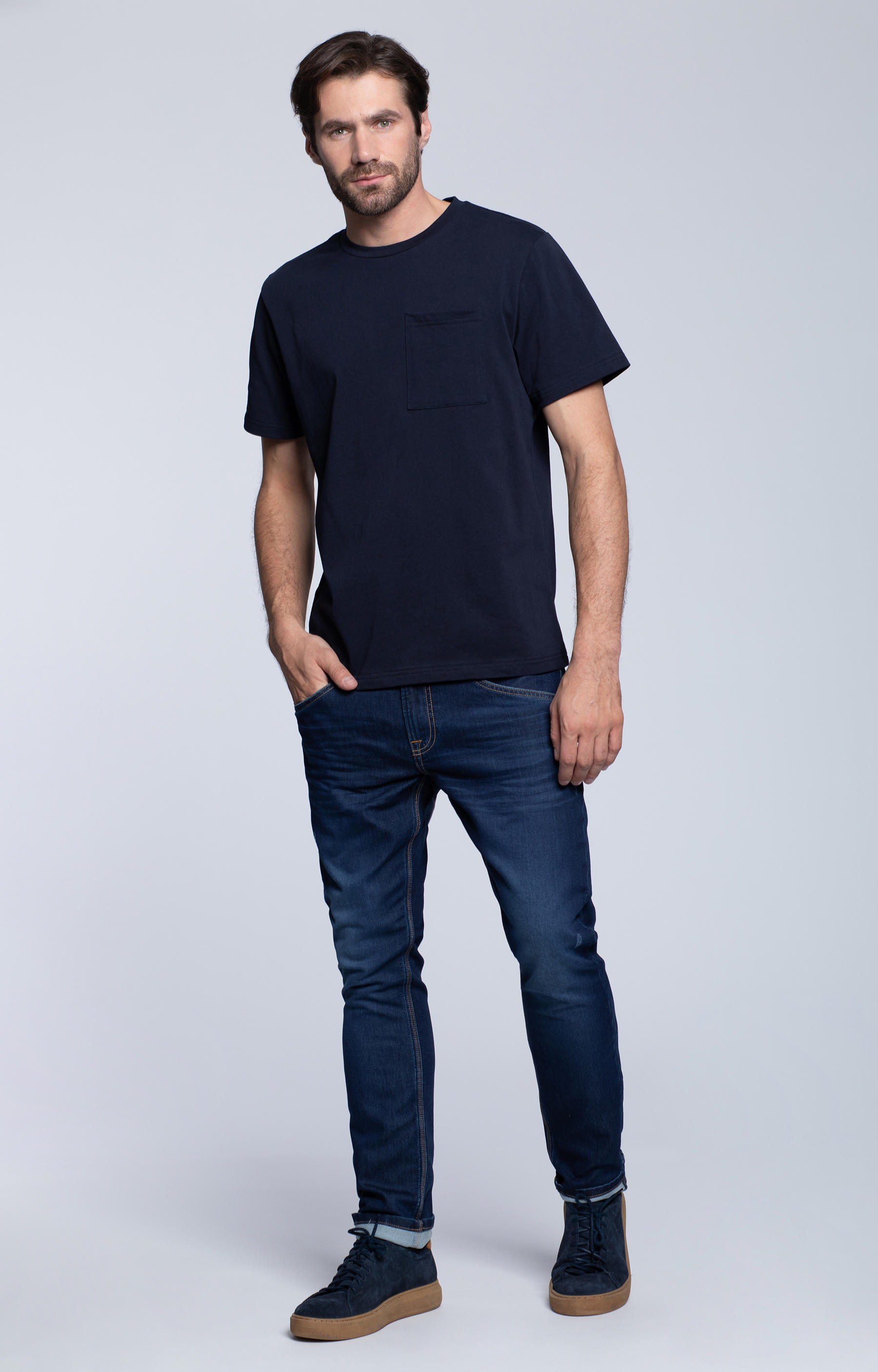 T-shirt z bawełny organicznej, z kieszonką