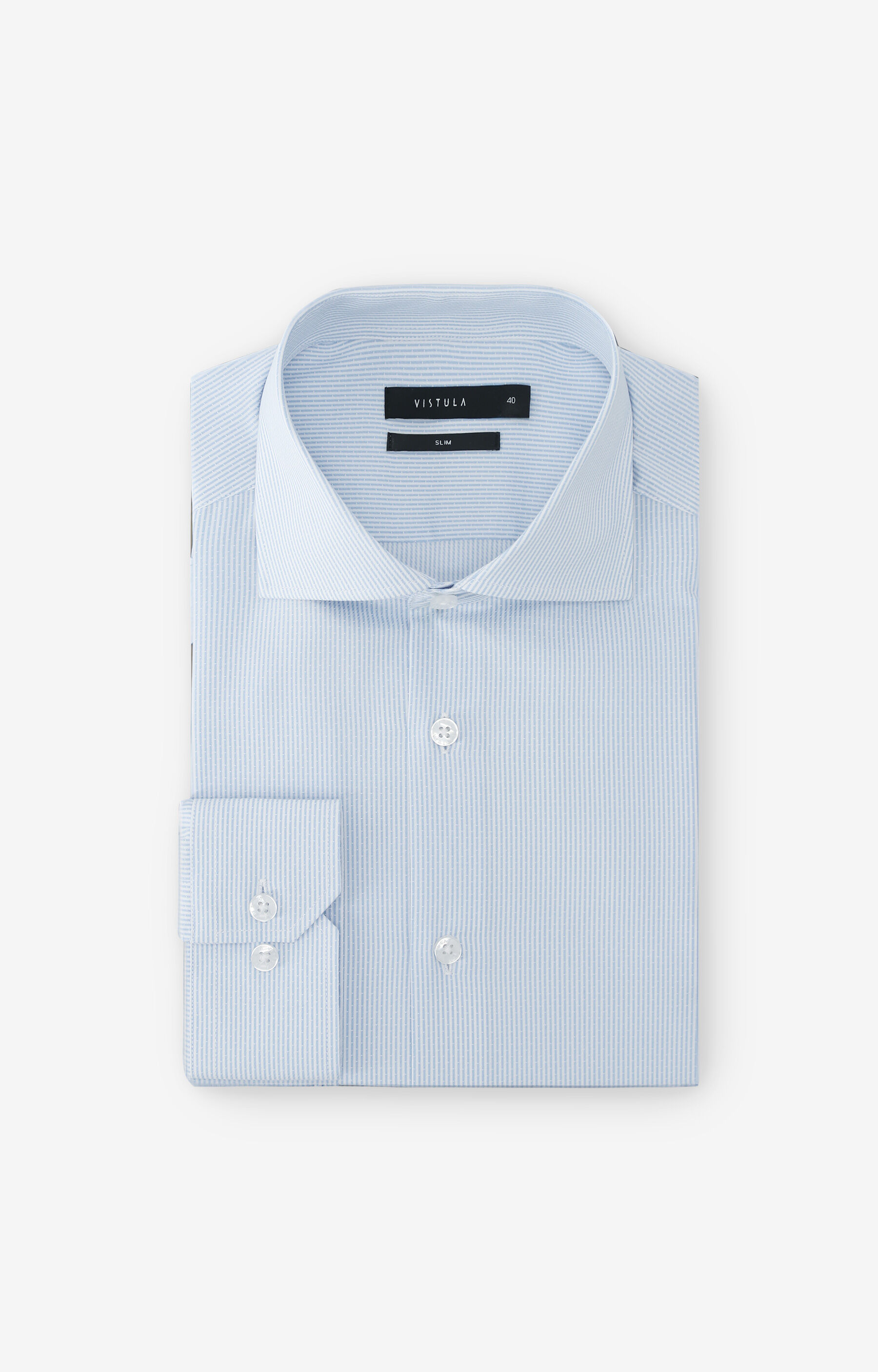 Koszula slim fit w prążek - 2