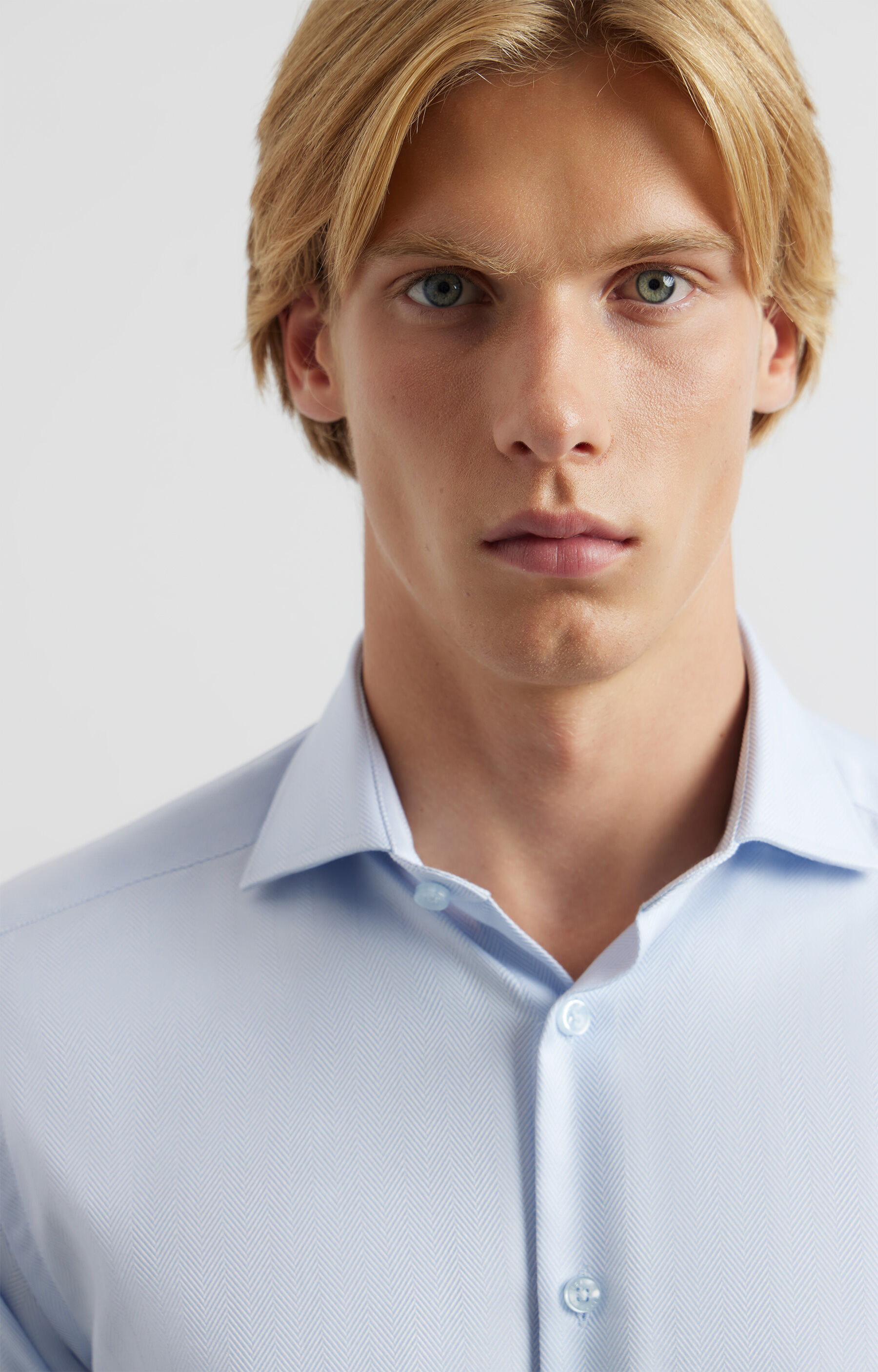 Koszula slim w jodełkę - 3