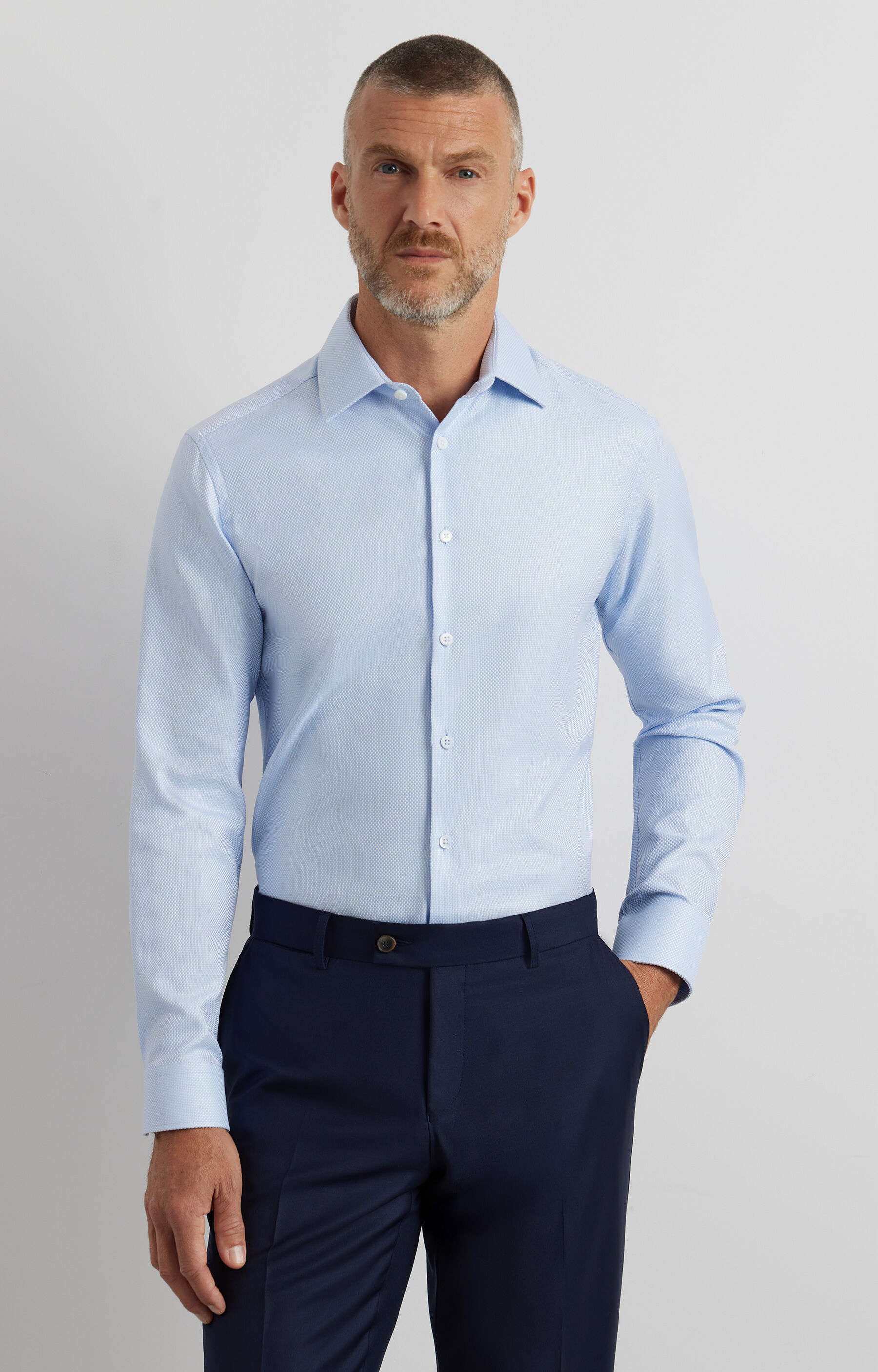 Koszula slim w mikrowzór