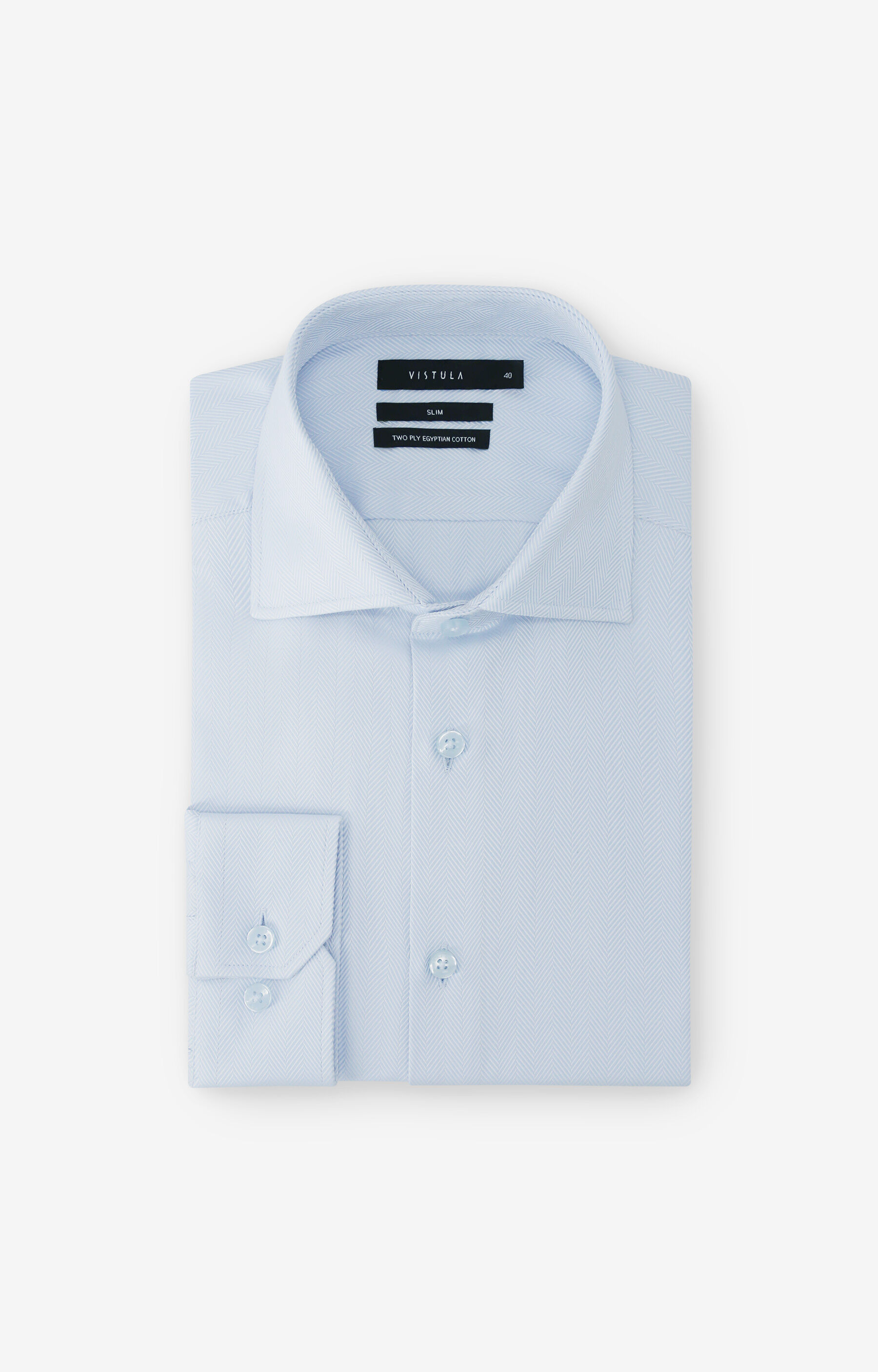 Koszula slim w jodełkę - 2