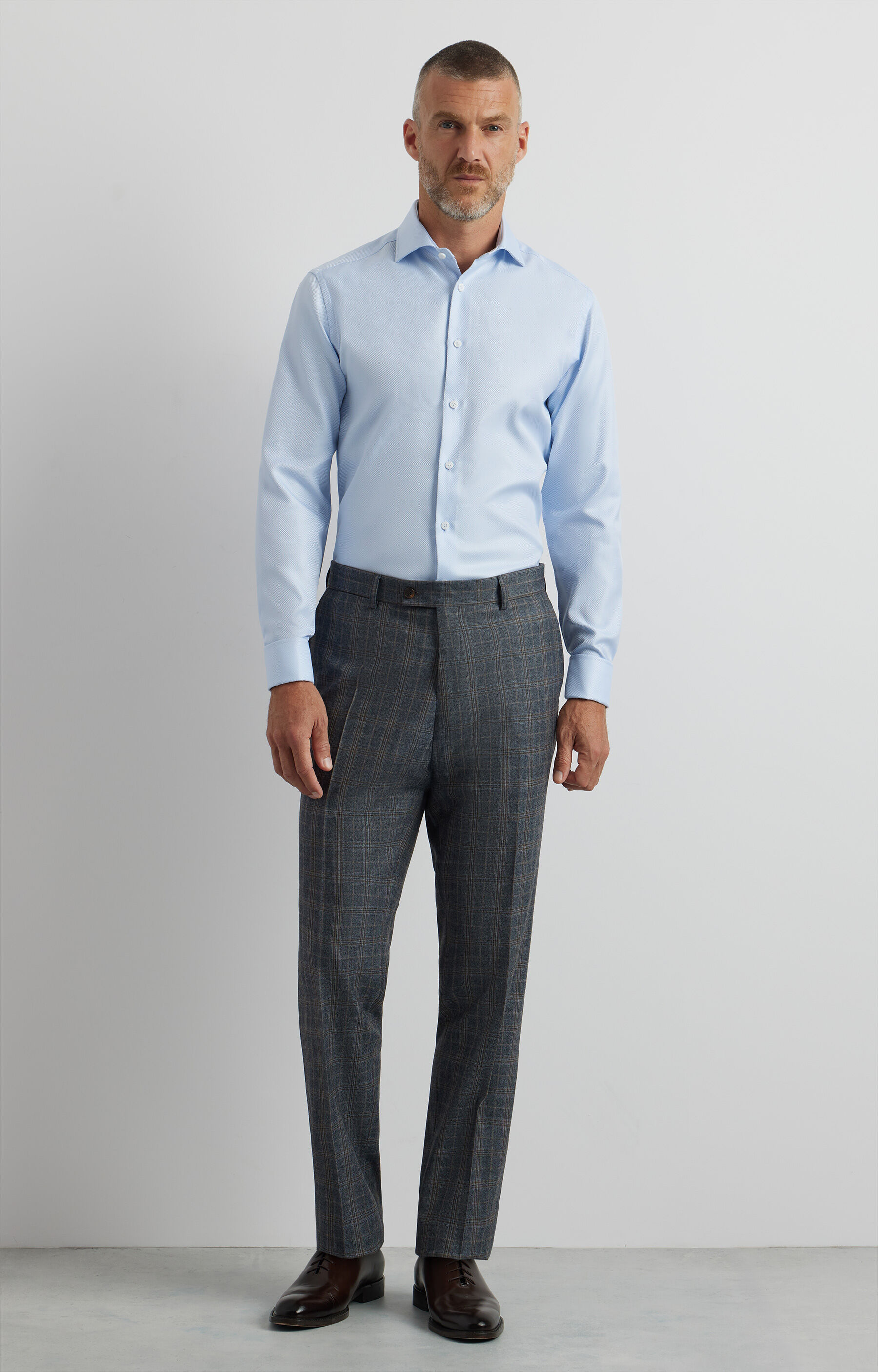 Koszula slim w mikrowzór - 5