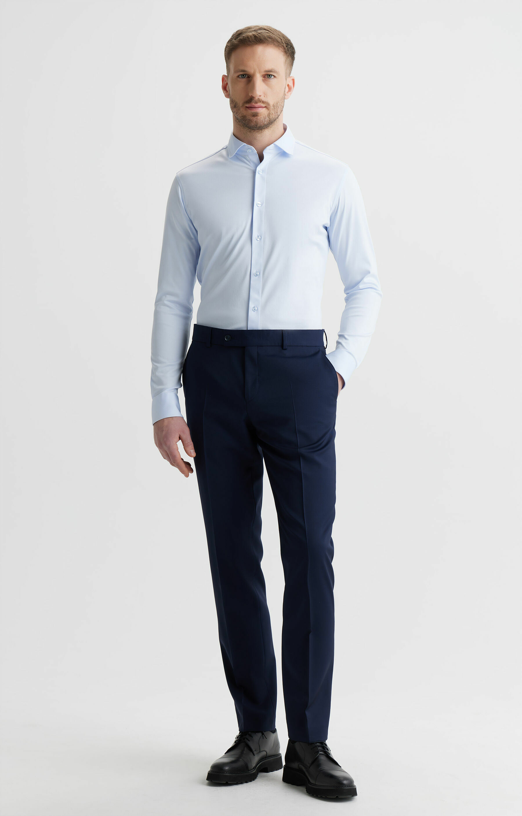 Dzianinowa koszula slim - 5