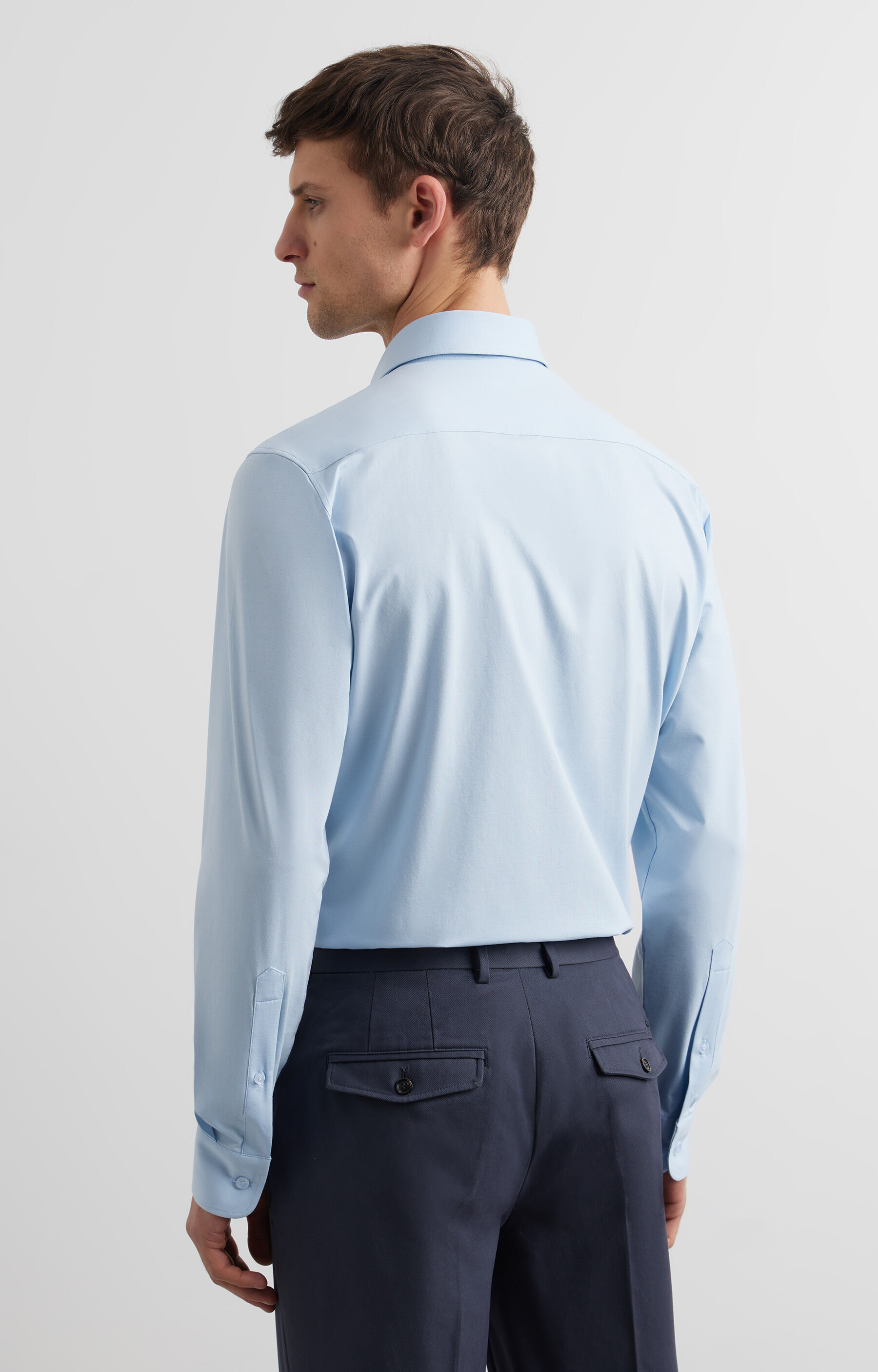 Jasnoniebieska koszula długi rękaw VISTULA - 4