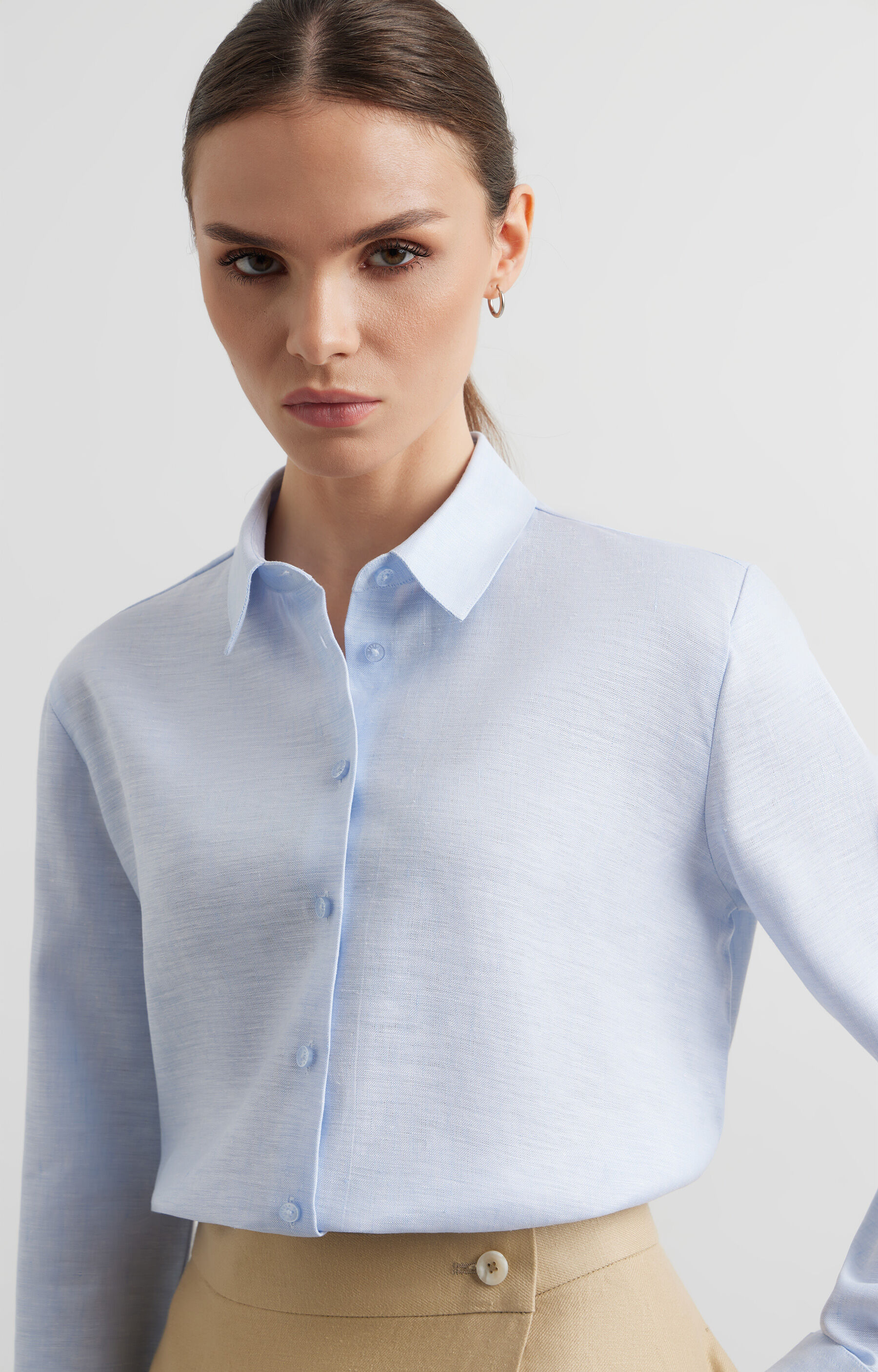 Lniana koszula slim - 4