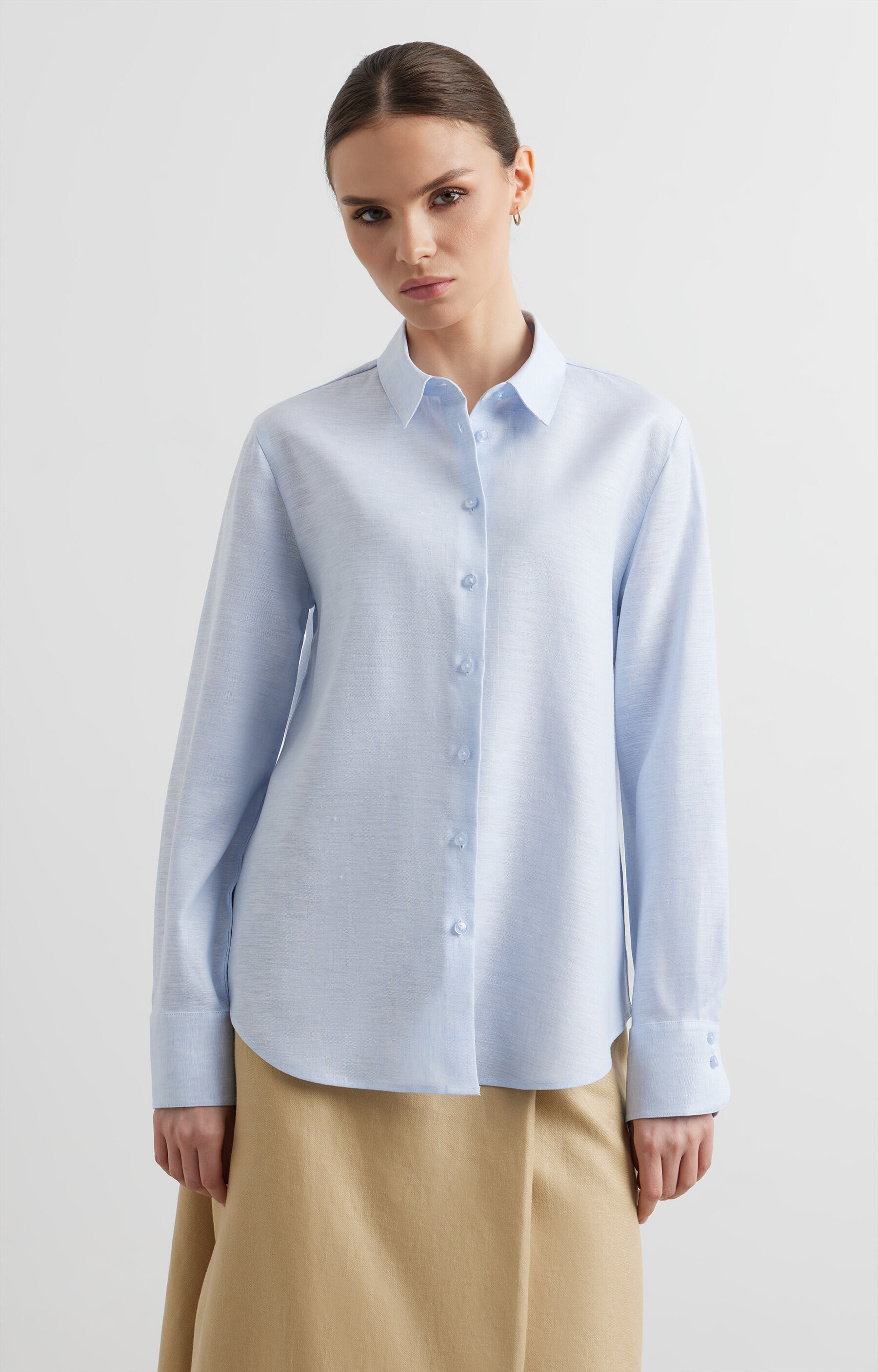 Lniana koszula slim - 6