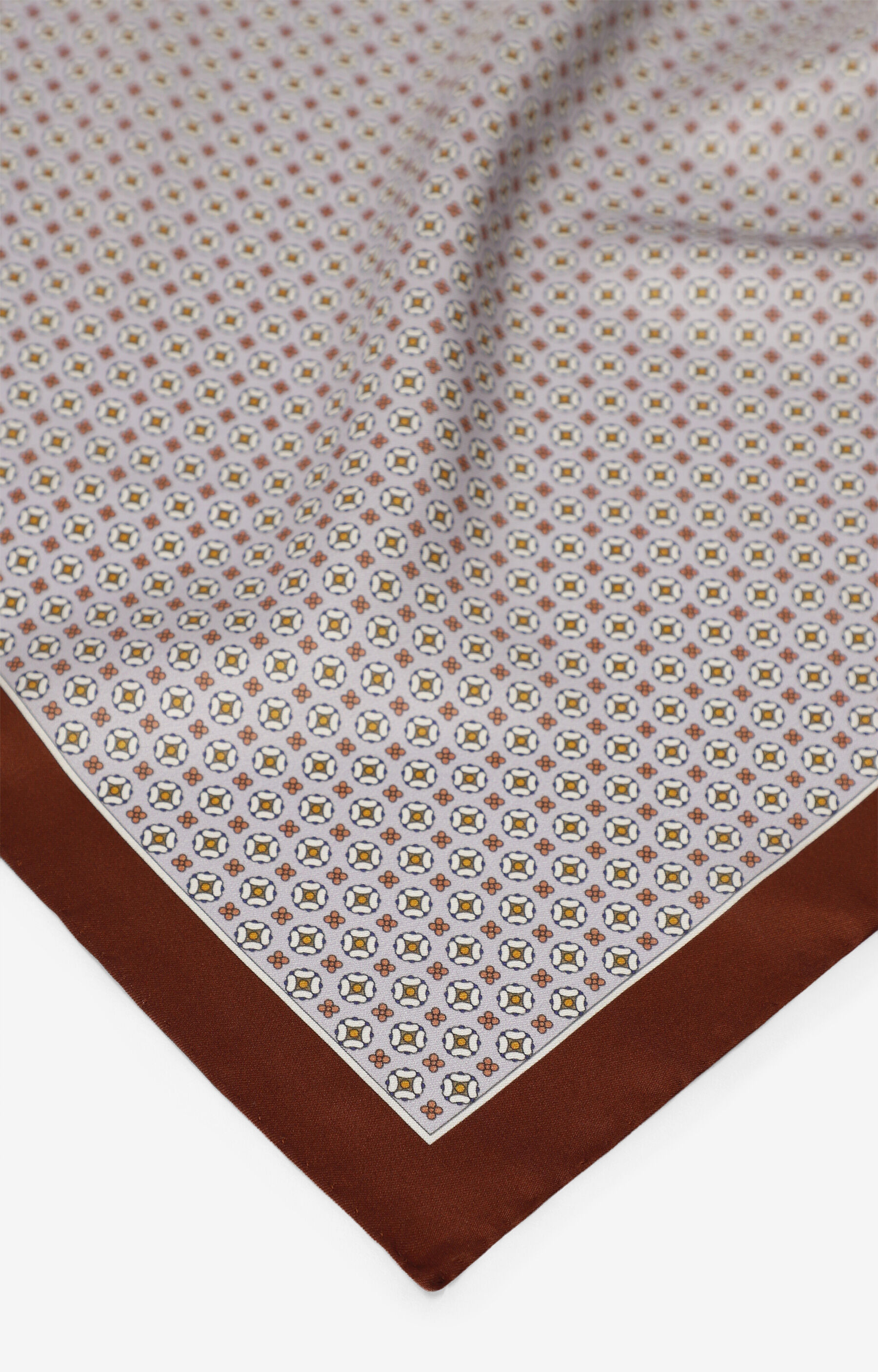 Jedwabna poszetka w geometryczny mikrowzór - 2