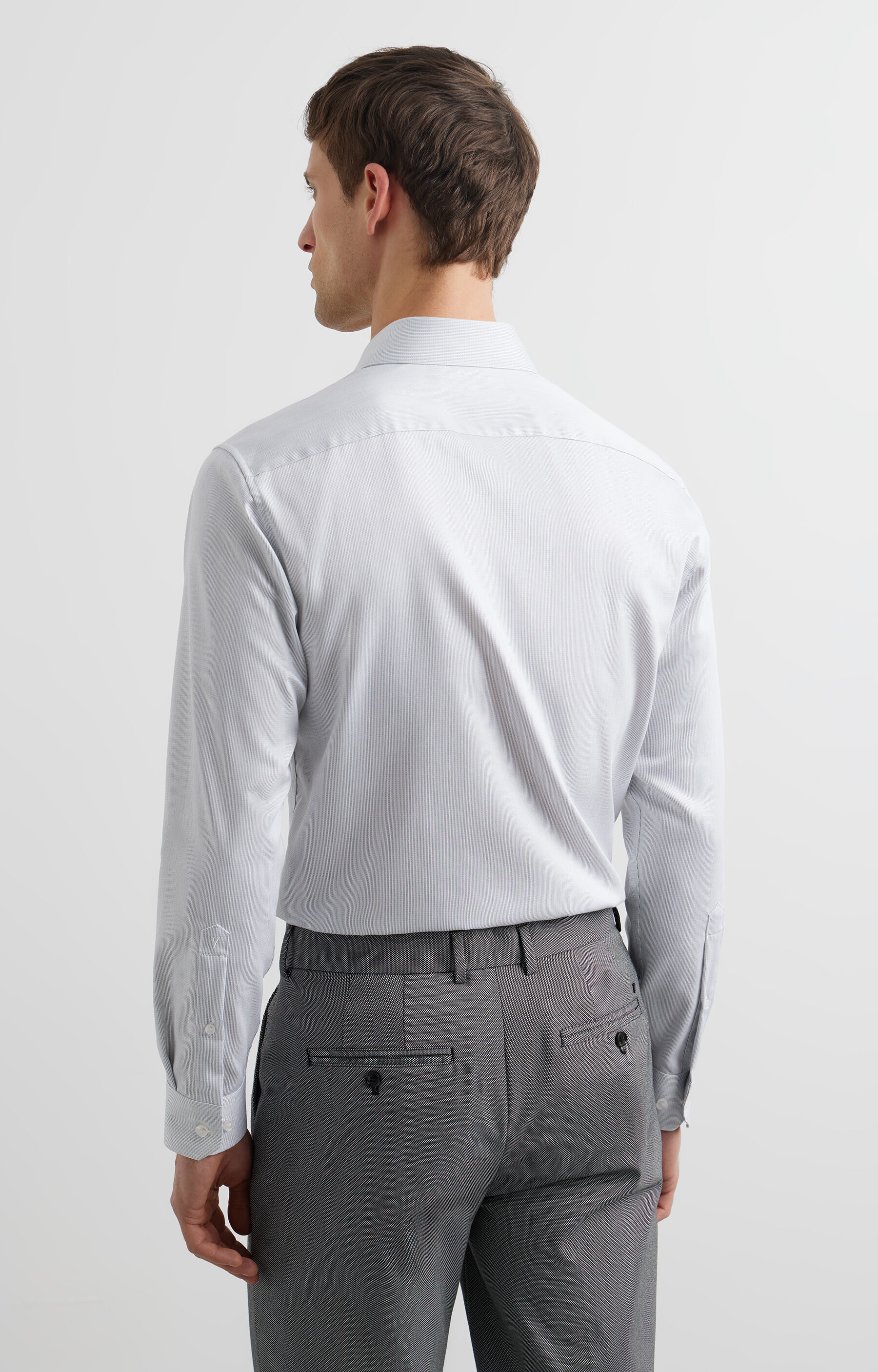 Koszula slim w mikrowzór - 4