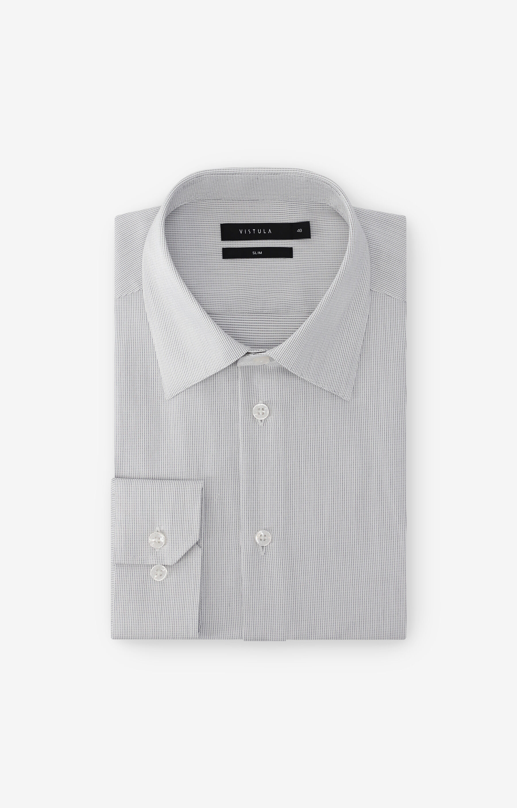 Koszula slim w mikrowzór - 2