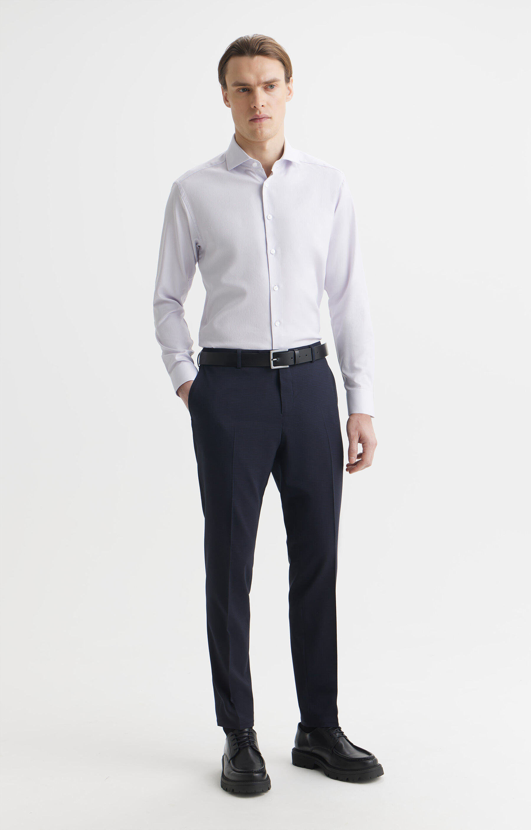 Koszula slim fit z bawełny two ply