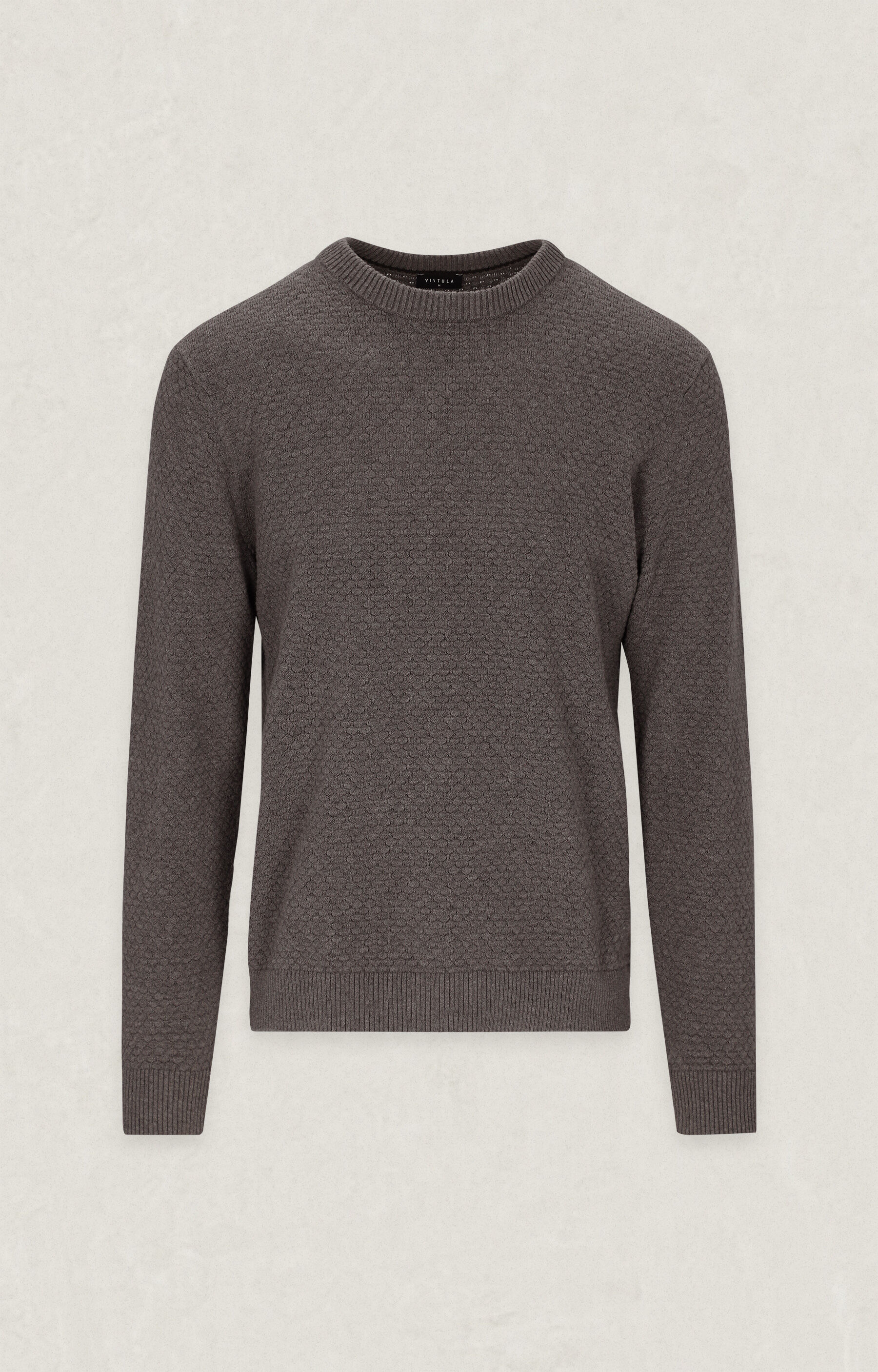 Geometryczny sweter round neck - 2