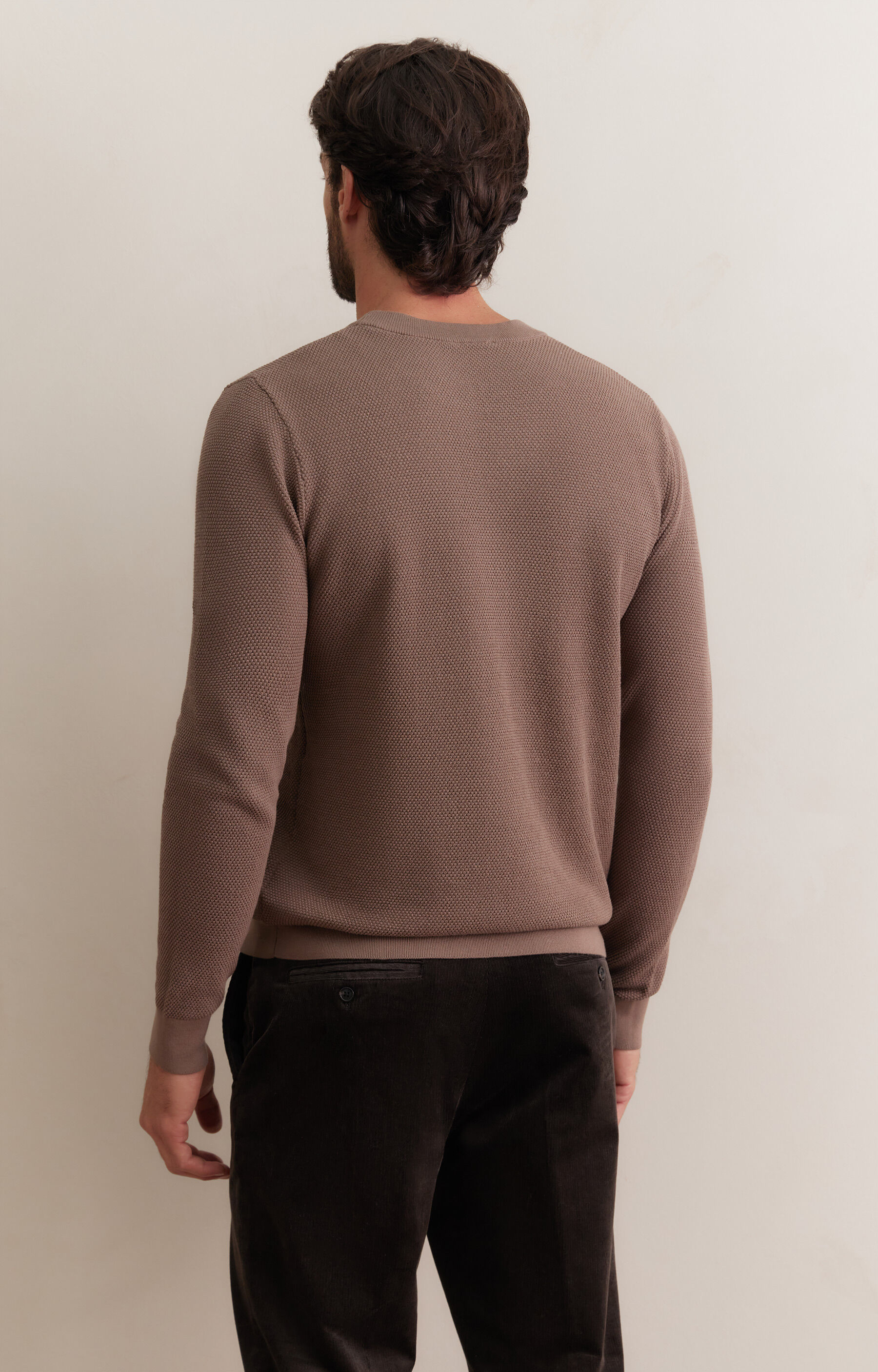 Bawełniany sweter w mikrowzór - 2