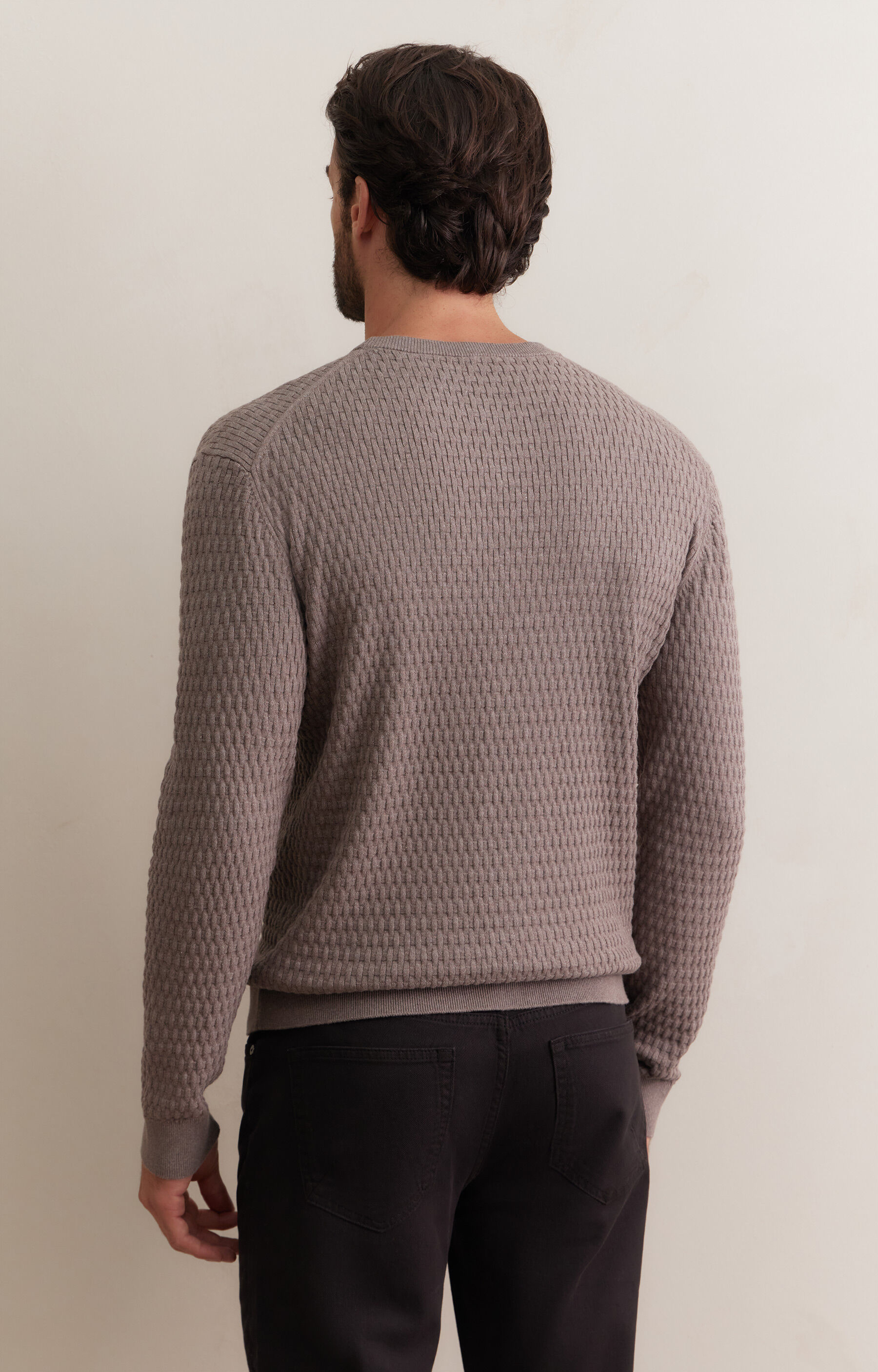 Bawełniany sweter w geometryczny wzór - 3