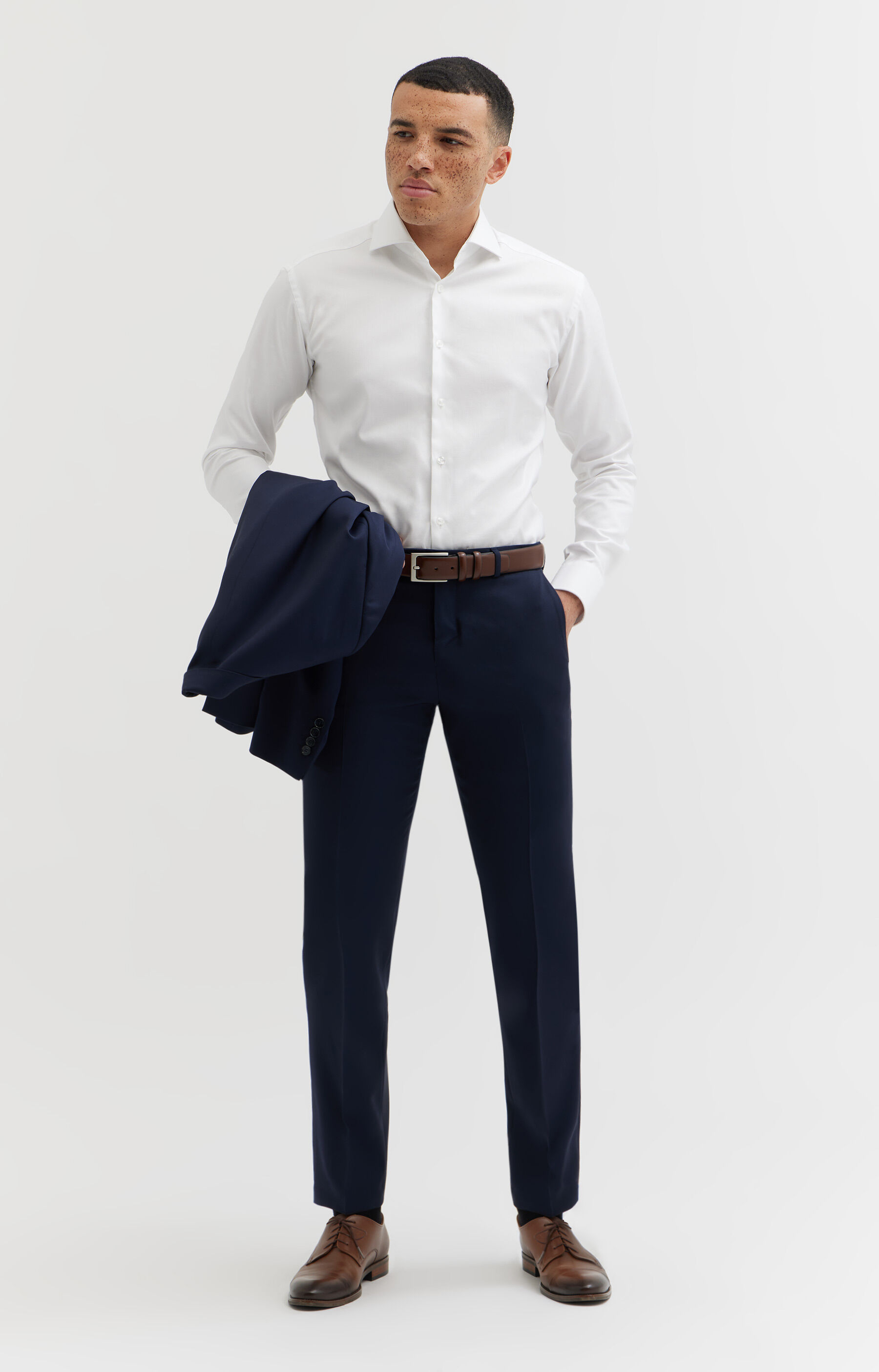 Koszula slim fit z bawełny Two Ply