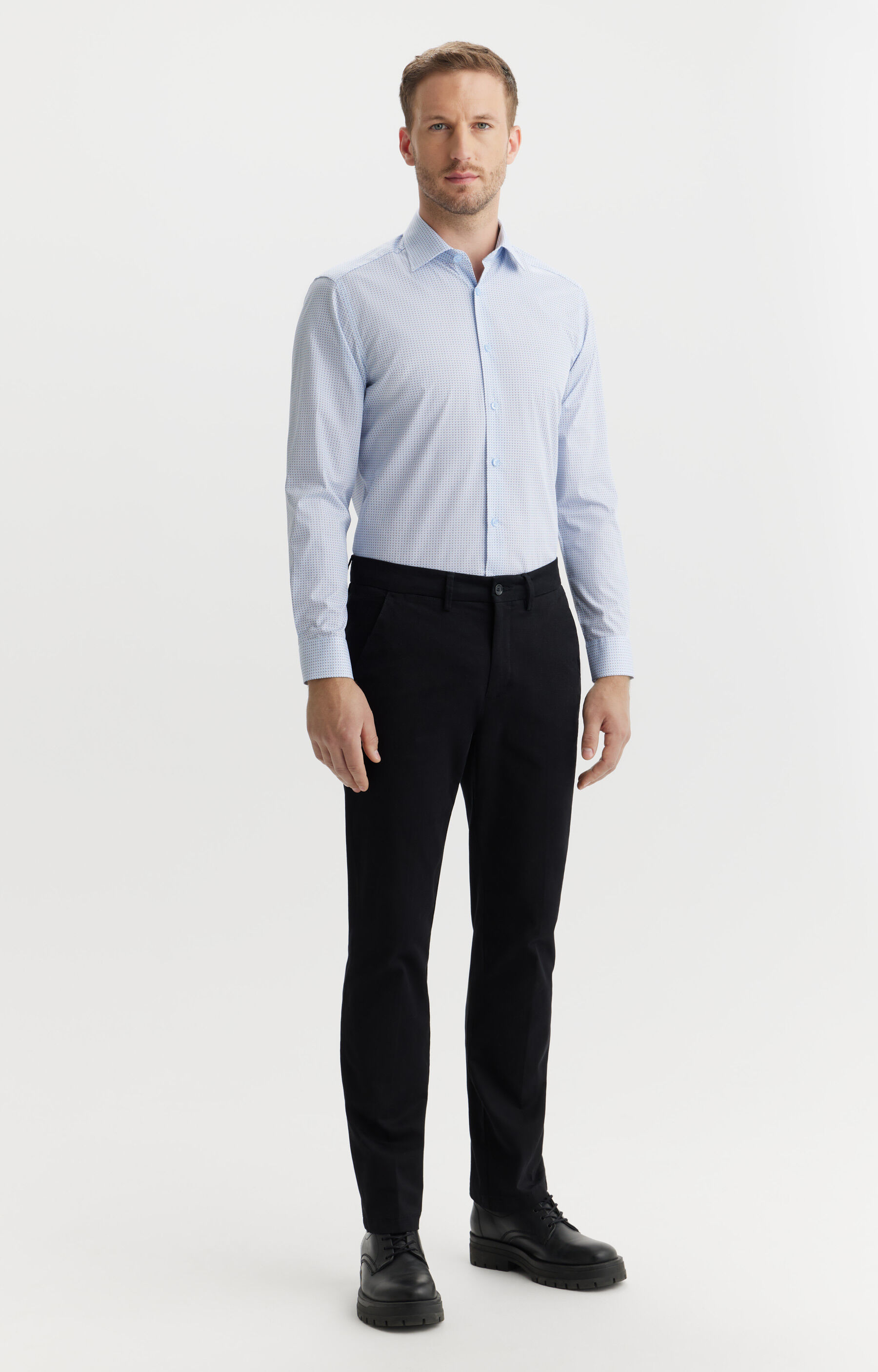 Koszula slim fit w mikrowzór