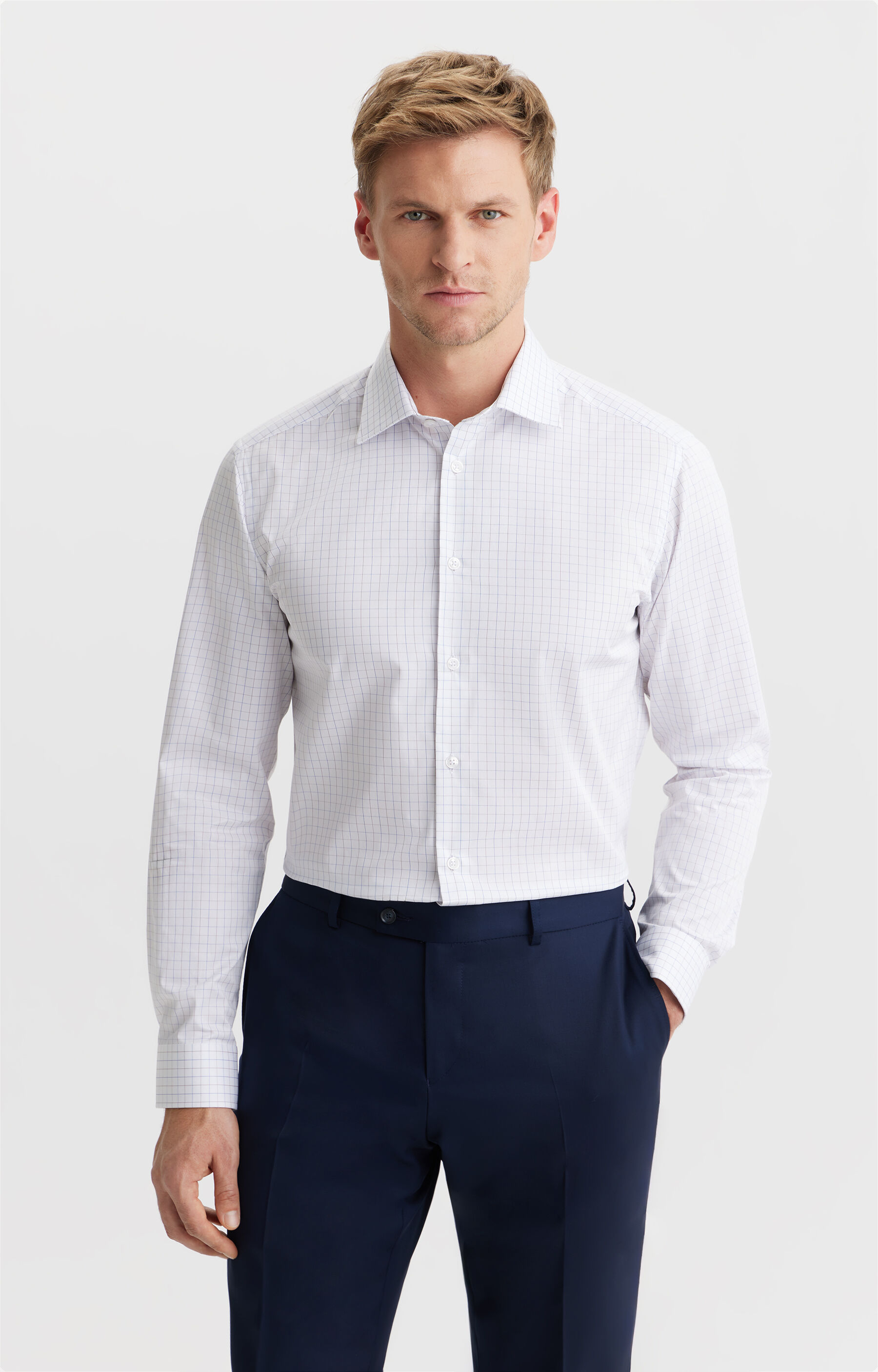 Koszula slim fit w kratę