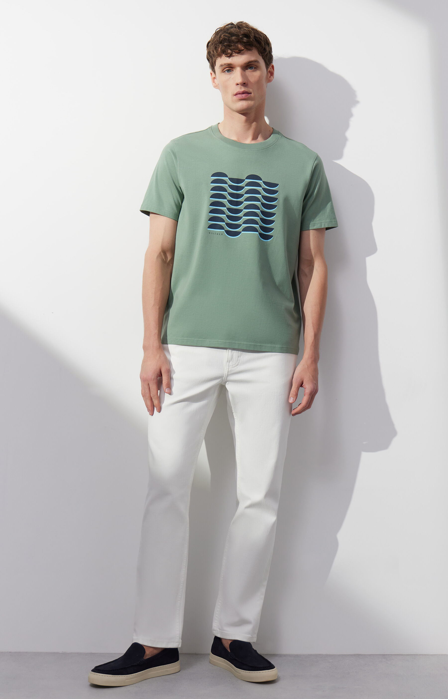 Miętowy t-shirt VISTULA - 5