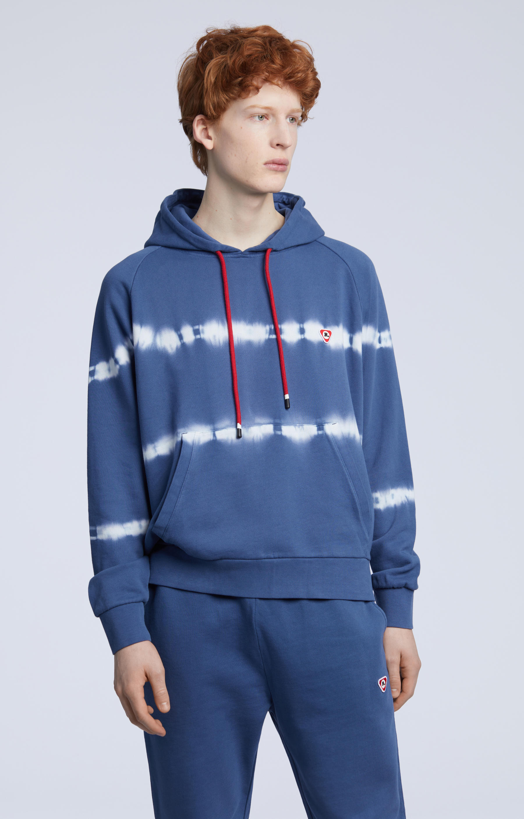 Bluza z kapturem, farbowana ręcznie - 2