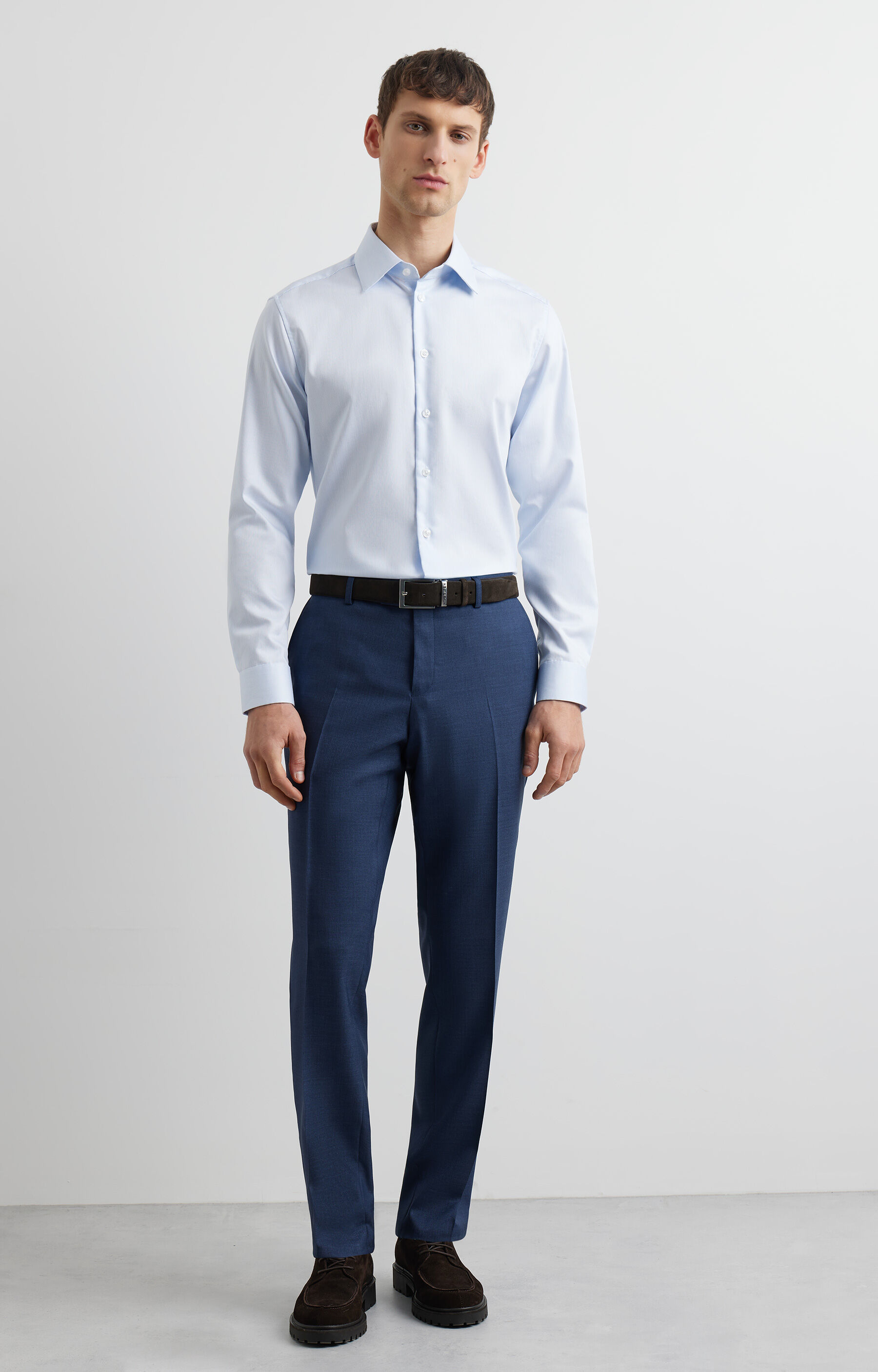 Koszula slim w mikrowzór - 6