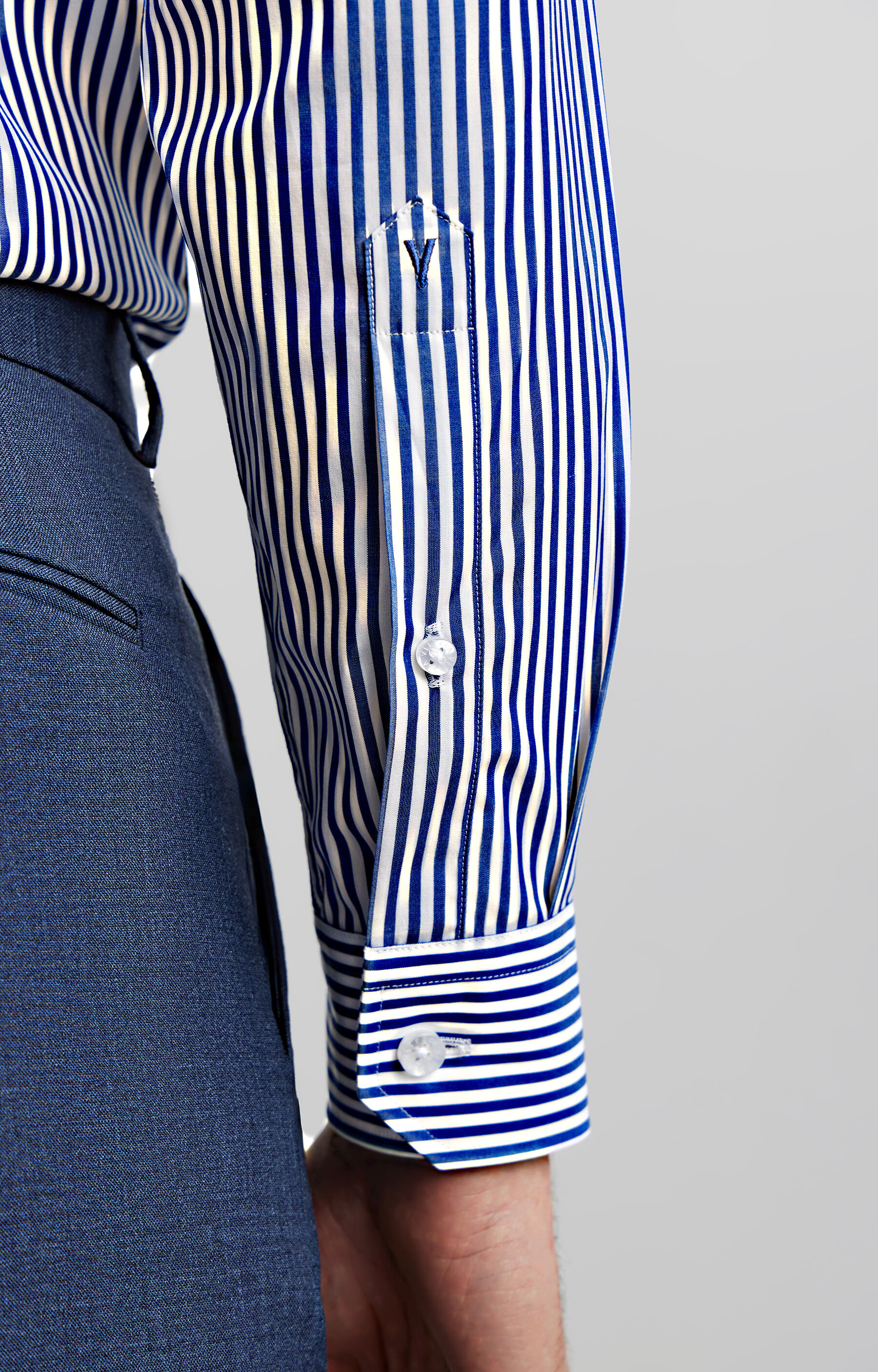 Koszula slim w paski - 6