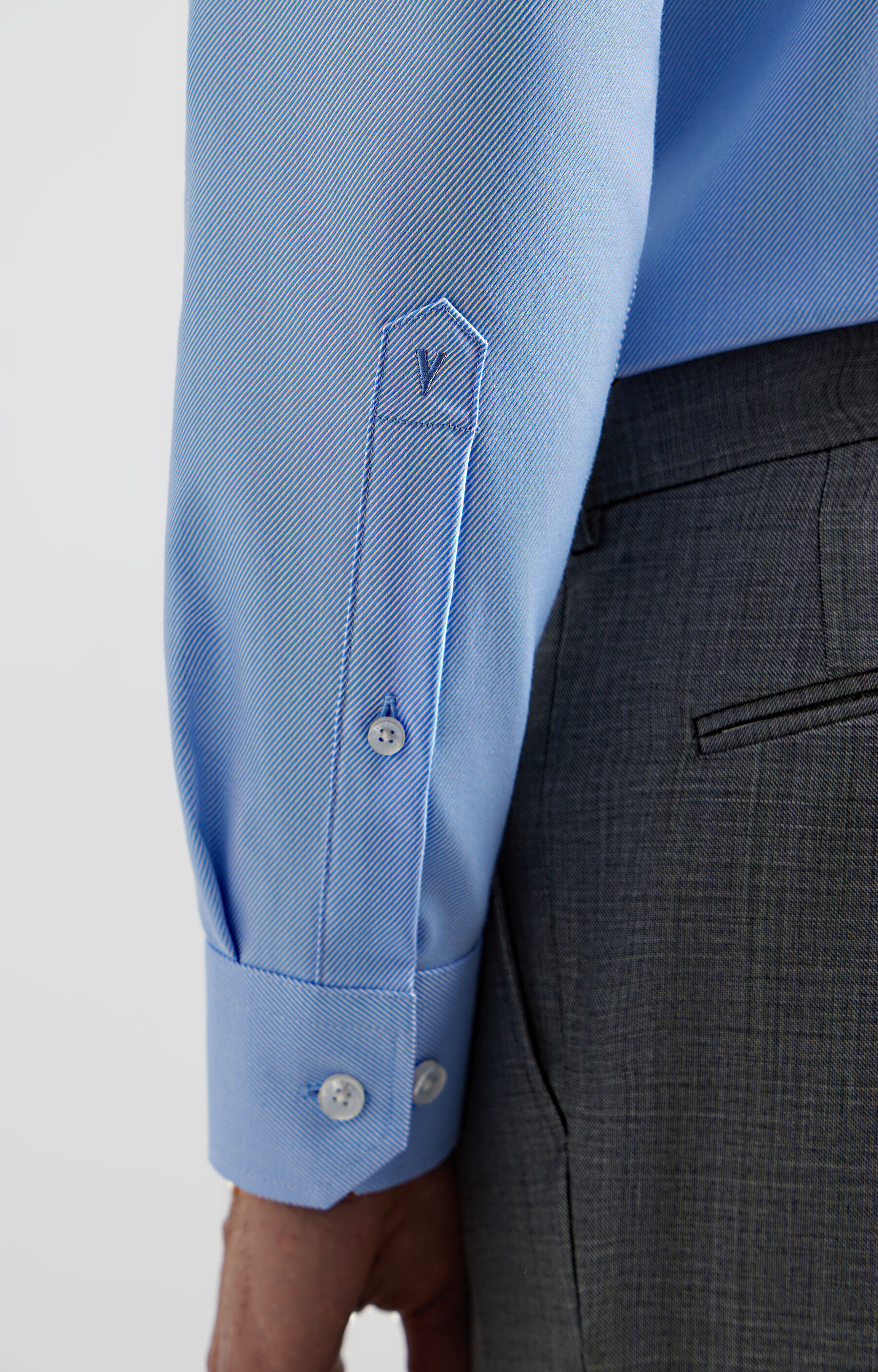 Koszula slim o twillowym splocie - 6