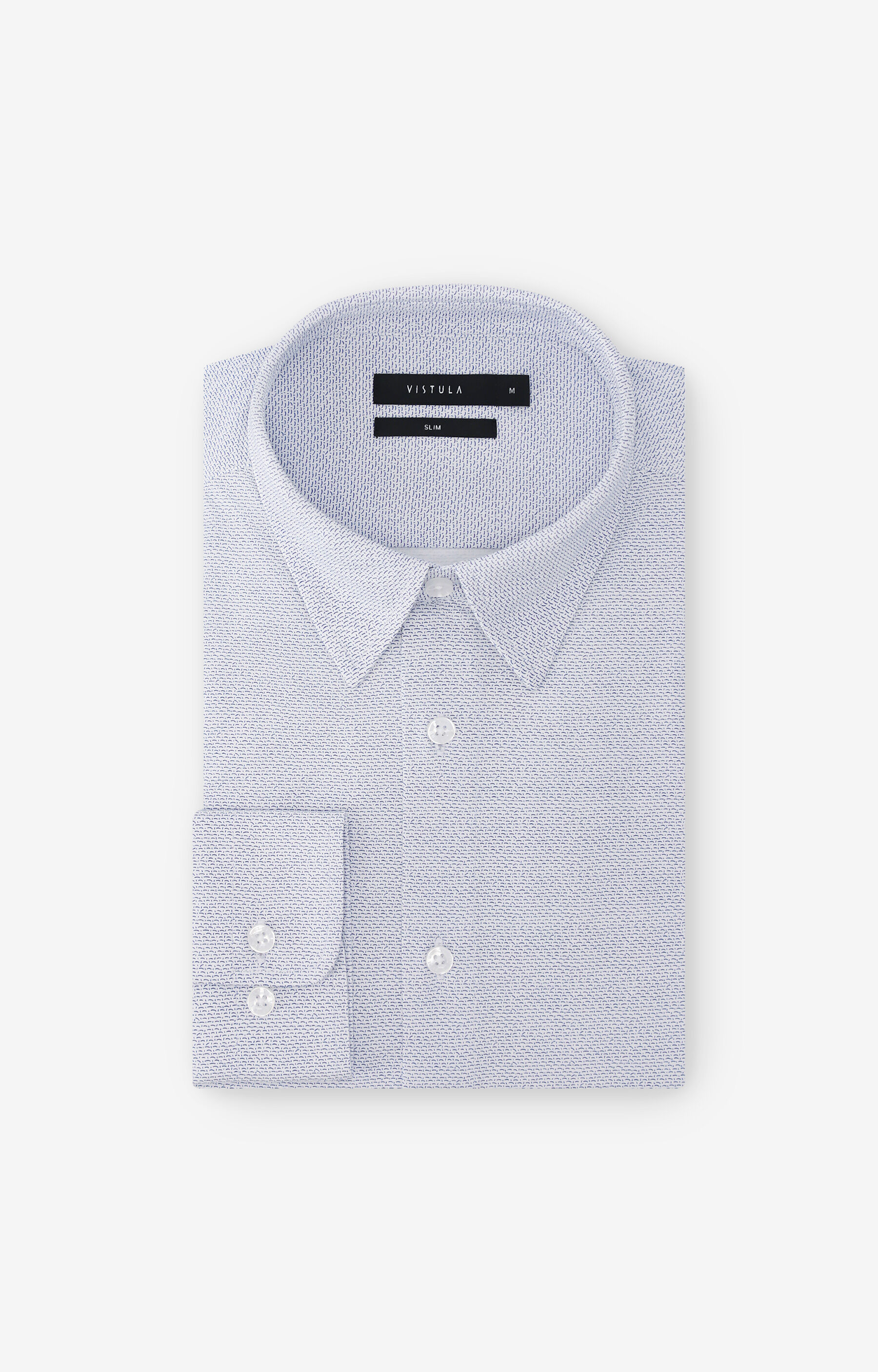 Dzianinowa koszula slim w mikrowzór - 2