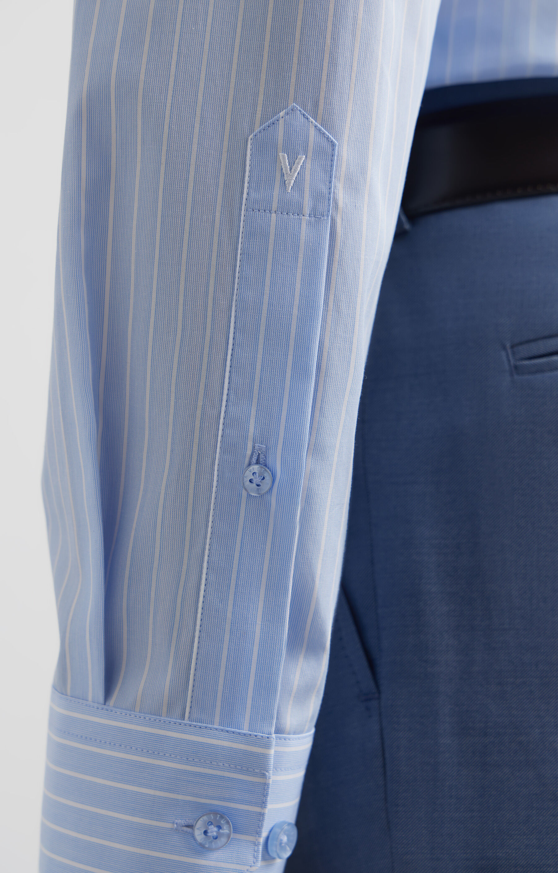 Koszula slim w jodełkę - 6