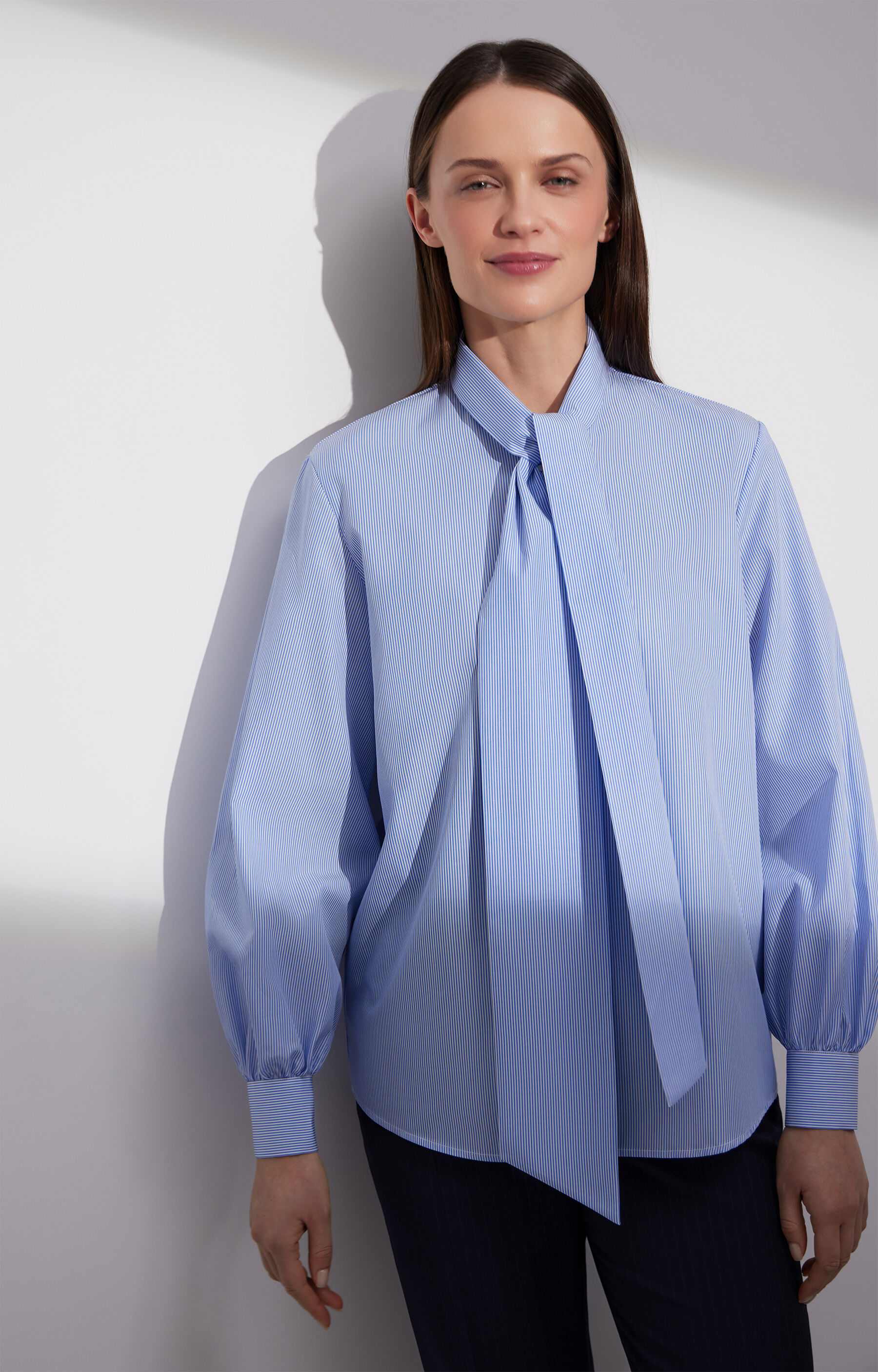 Koszula slim z wiązaniem - 7