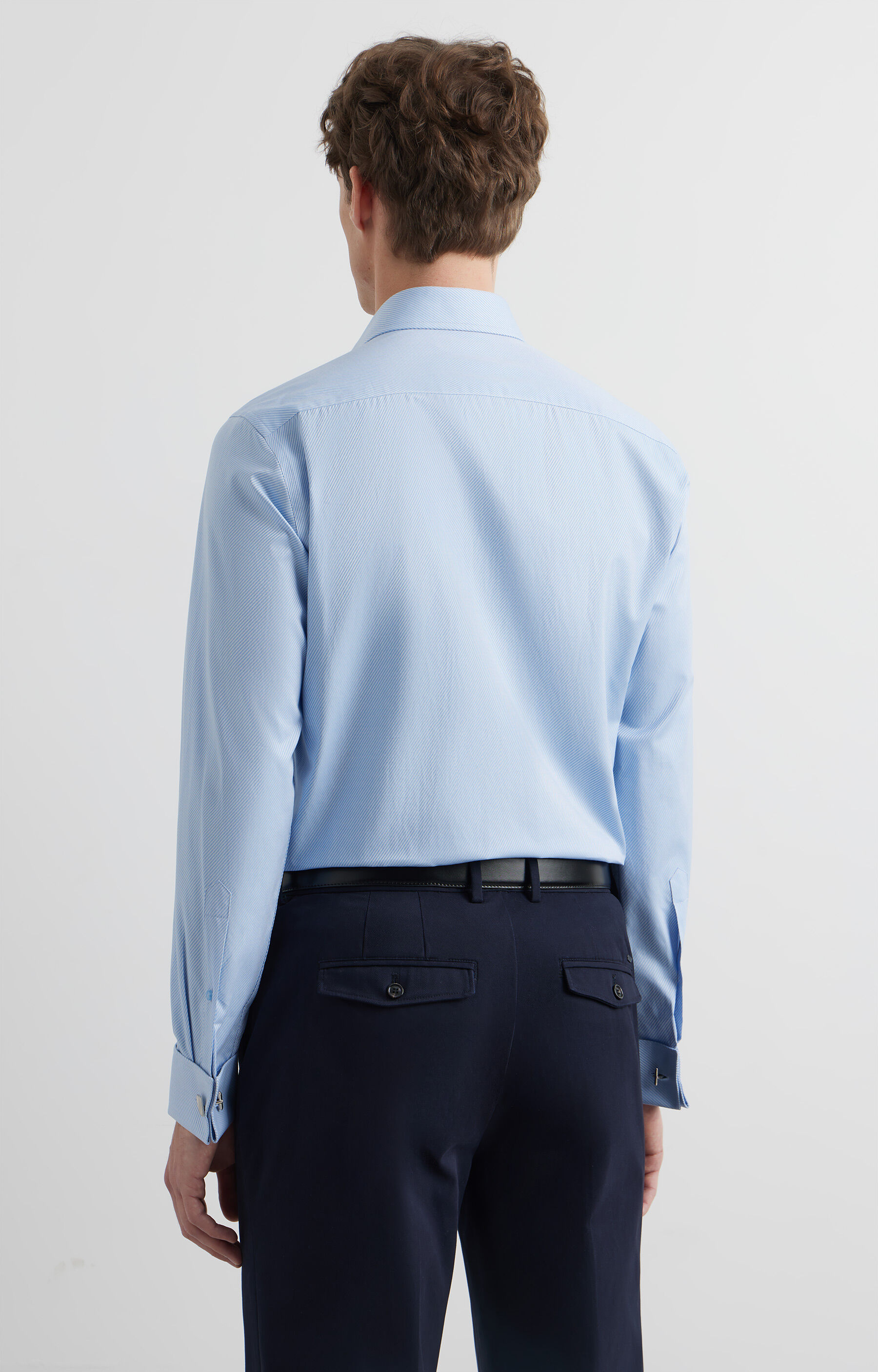 Koszula slim w diagonalny wzór - 3