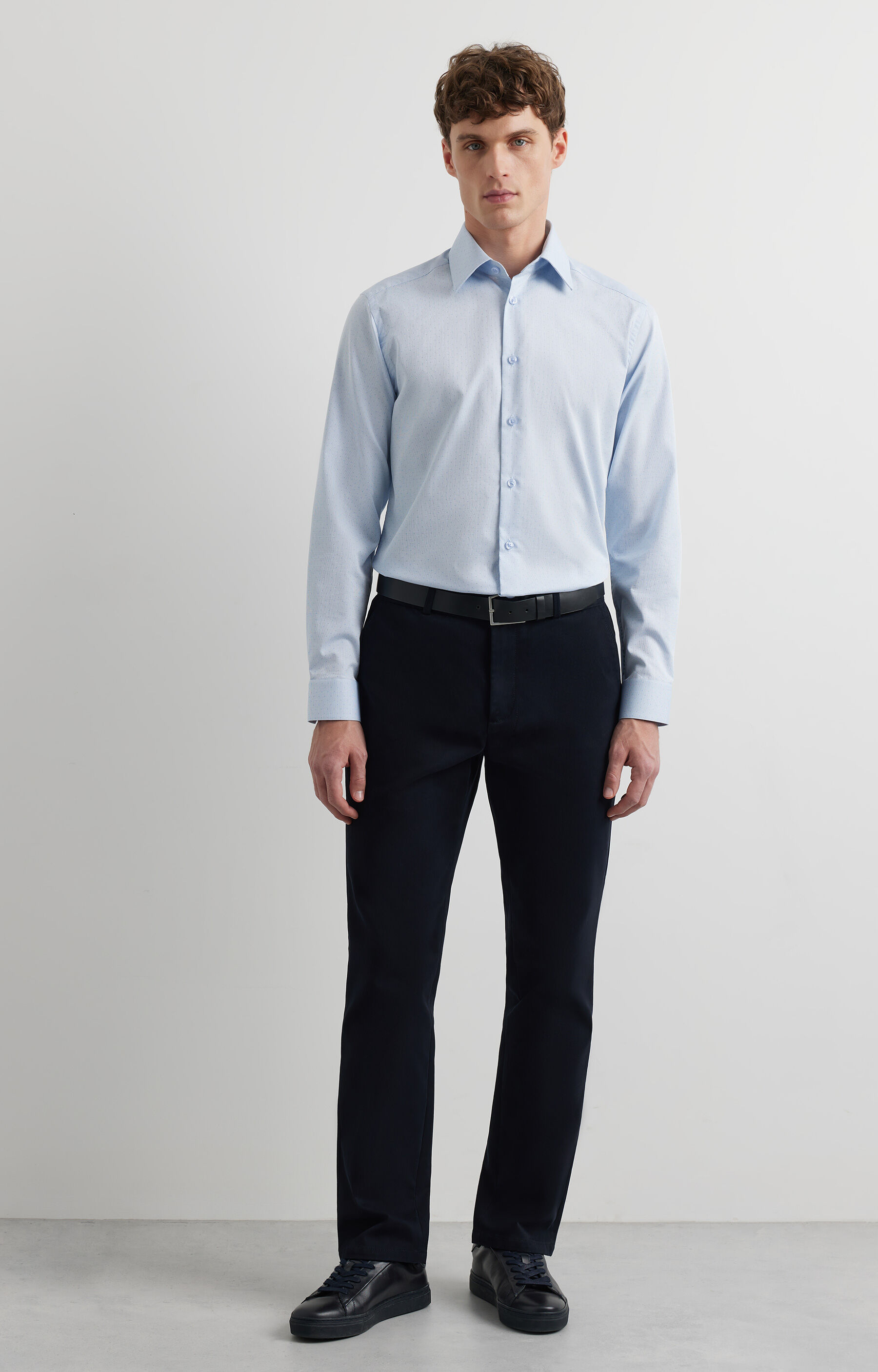 Koszula slim w mikrowzór - 4