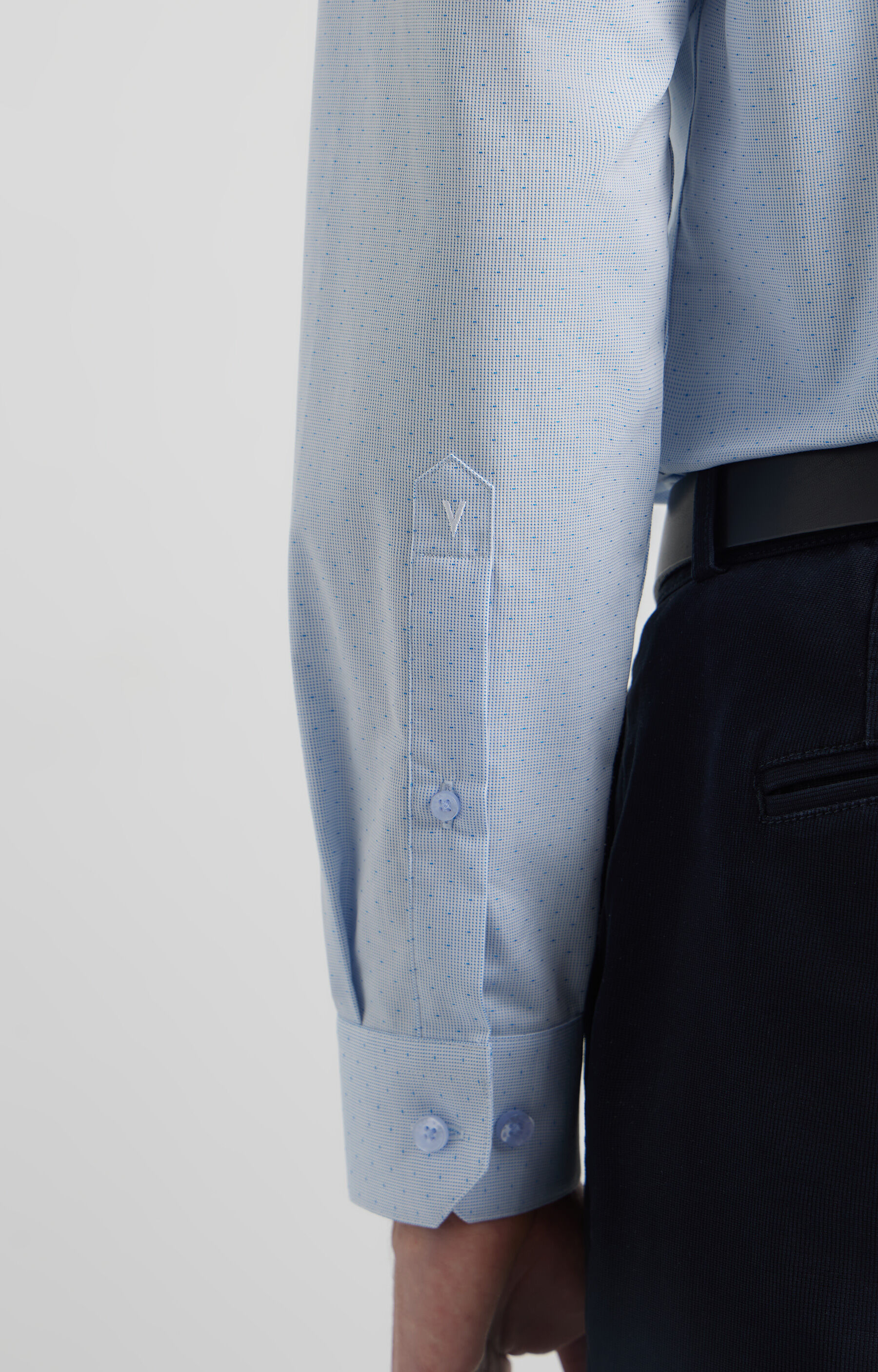 Koszula slim w mikrowzór - 5