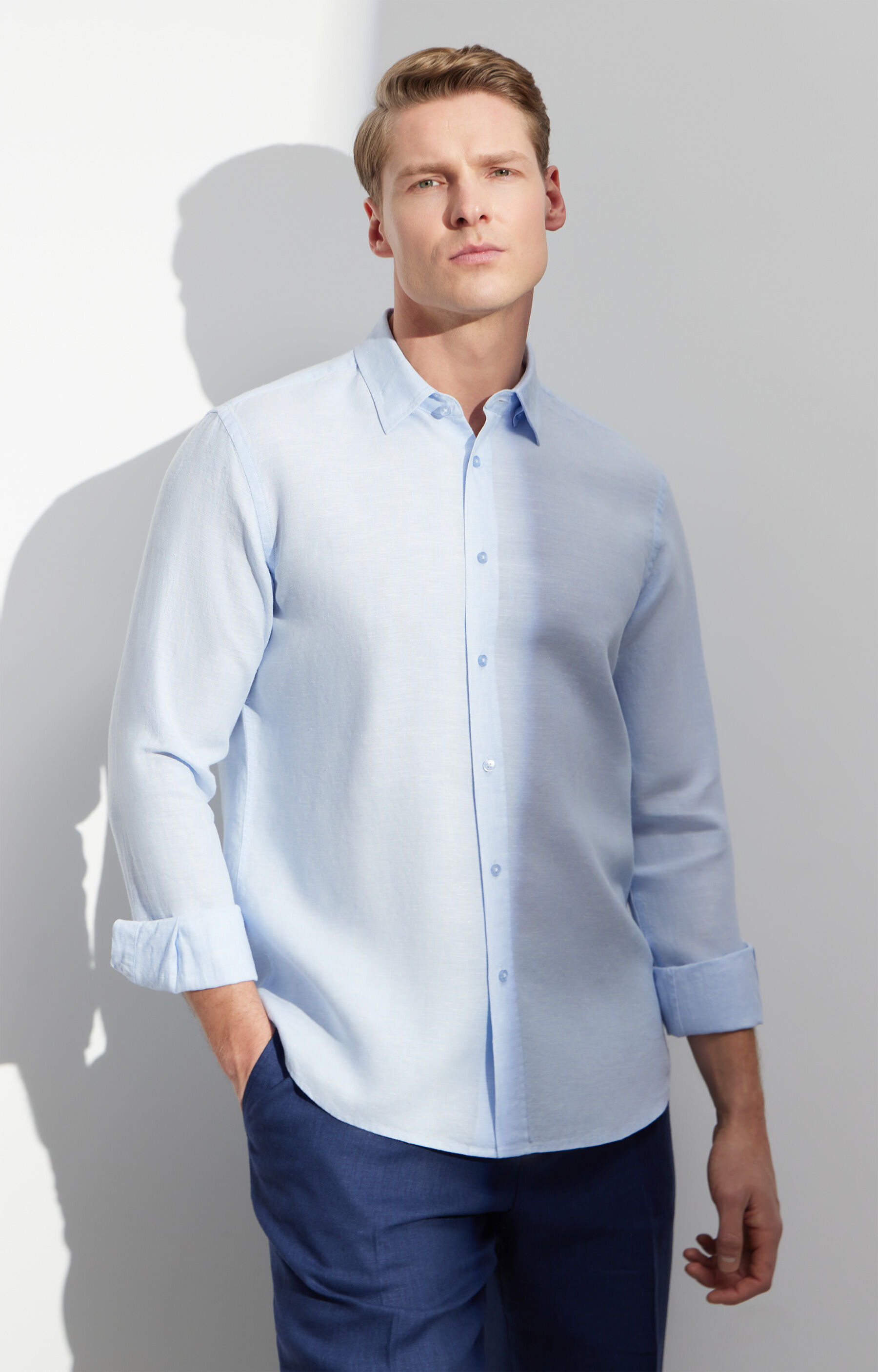 Lniana koszula regular - 7