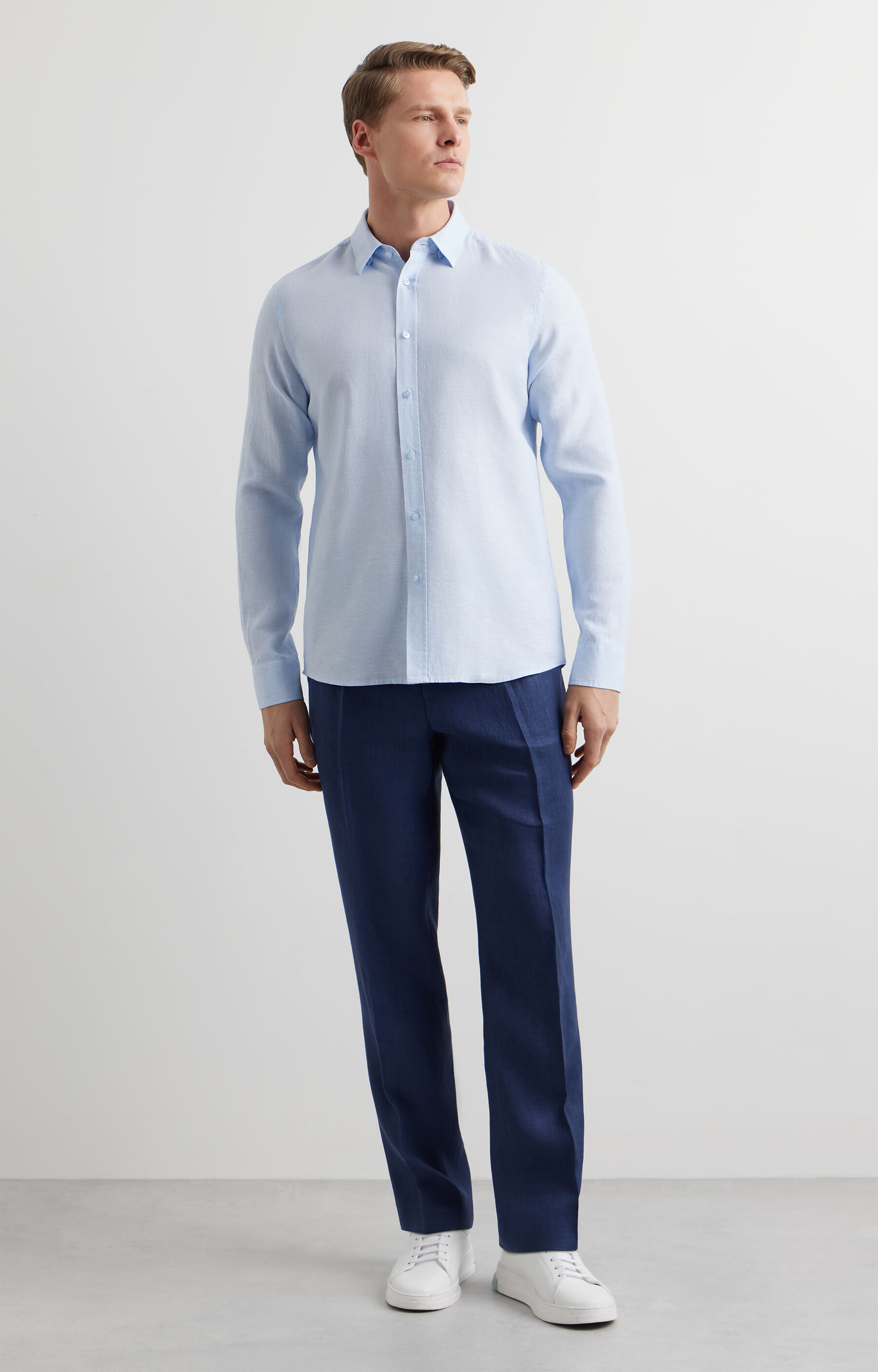 Lniana koszula regular - 5