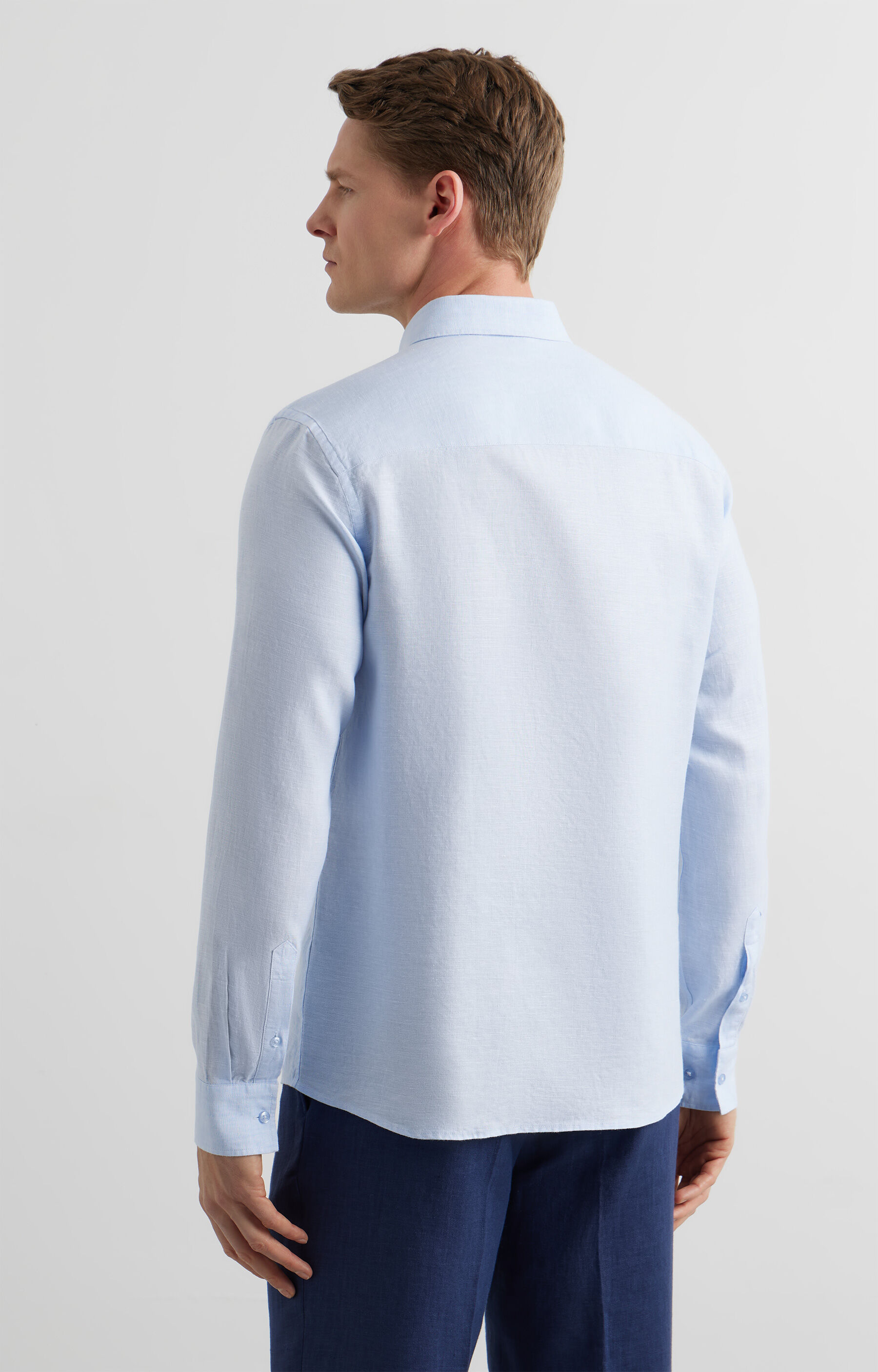 Lniana koszula regular - 4