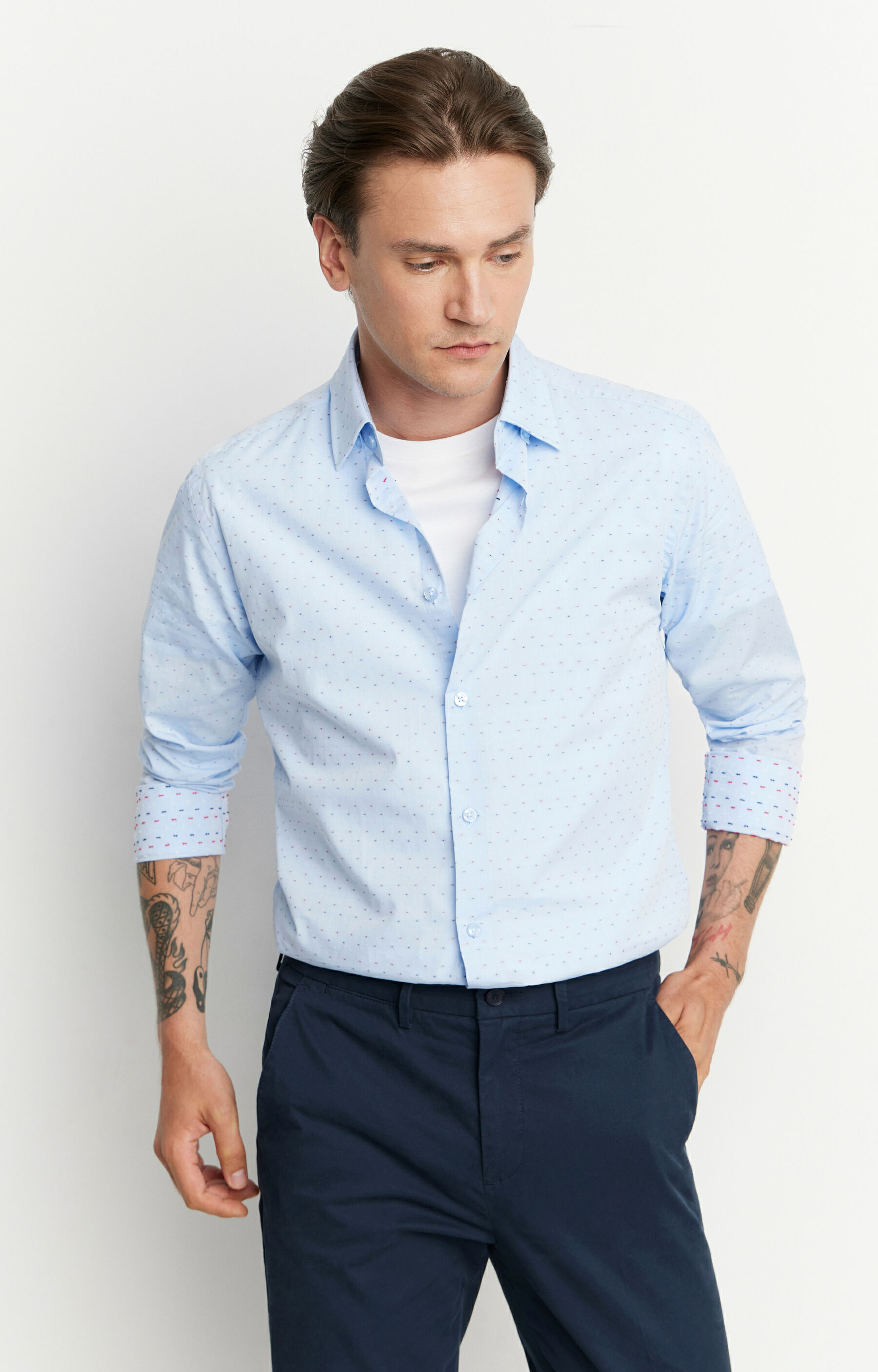 Elegancka koszula w mikrowzór - 2